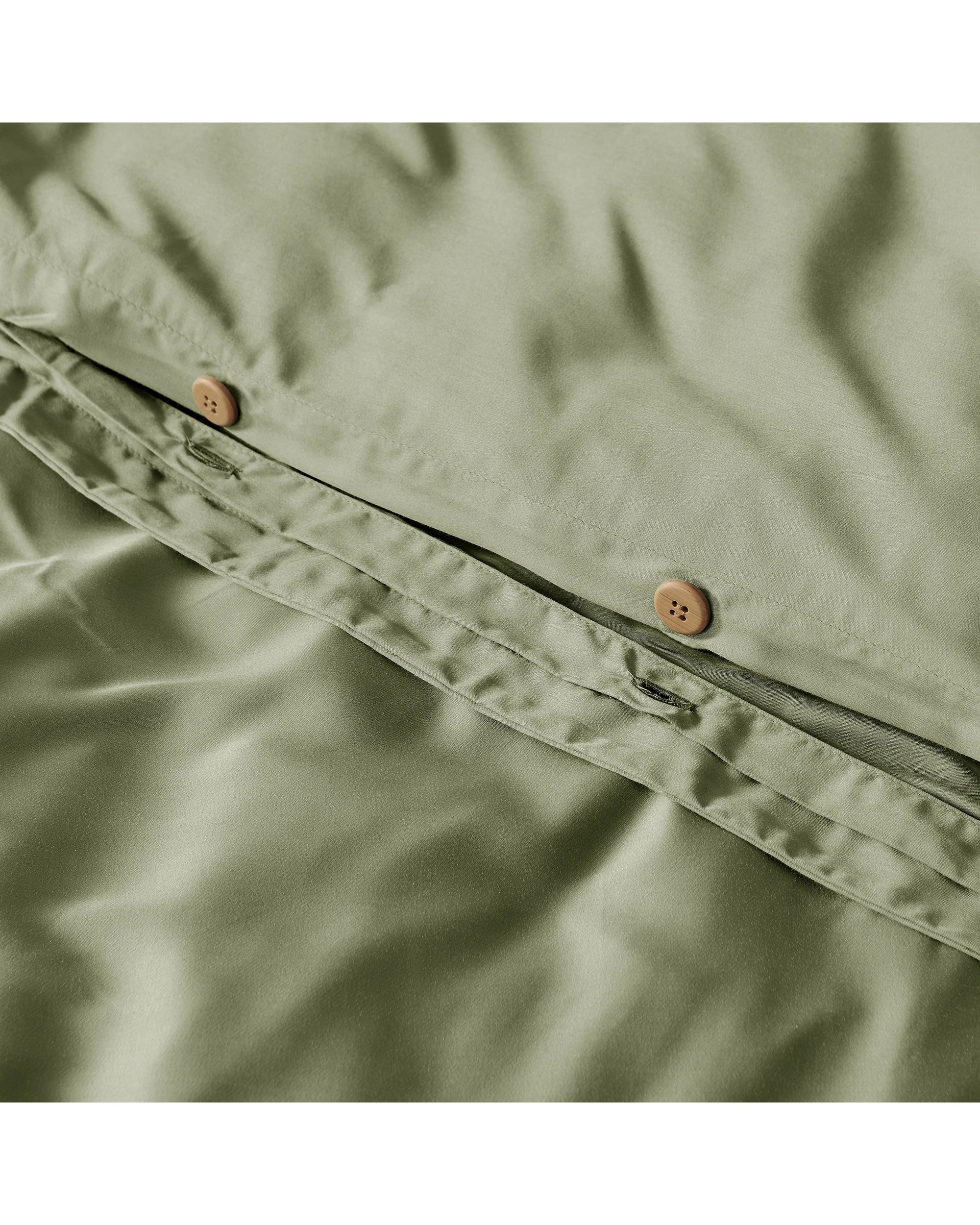 5 Natural Home 400TC 100% Bamboo Sateen Tailored Quilt Cover Set - Queen Bed - Eucalyptus, 5 of 7