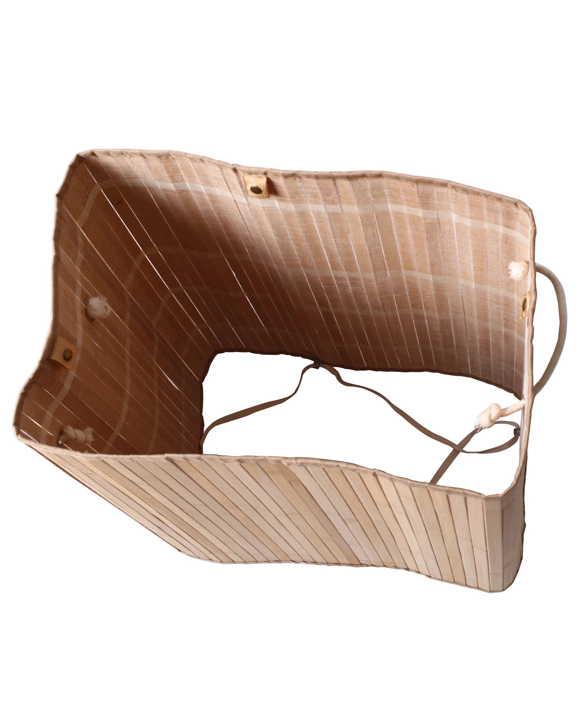 10 Sherwood Home Extra Large Rectangular Foldable Bamboo Laundry Hamper - 2 Sided - Natural, 10 of 10