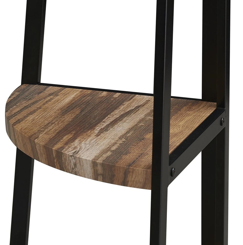 6 IHOMDEC 5 Tier A-Shaped Corner Bookcase - Brown, 6 of 6