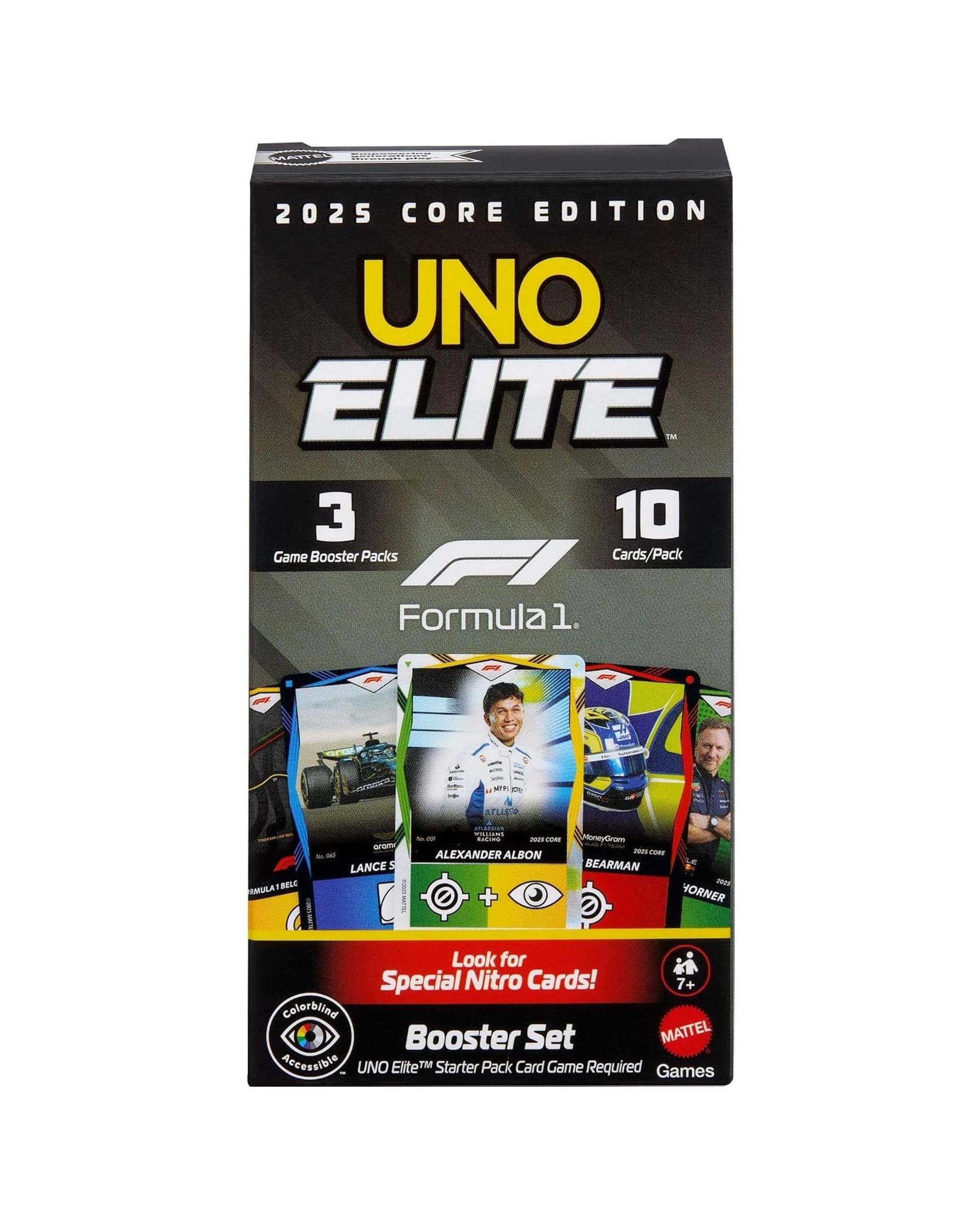 1 Uno Elite Formula 1 2025 Core Edition Booster Set Card Game, 1 of 6
