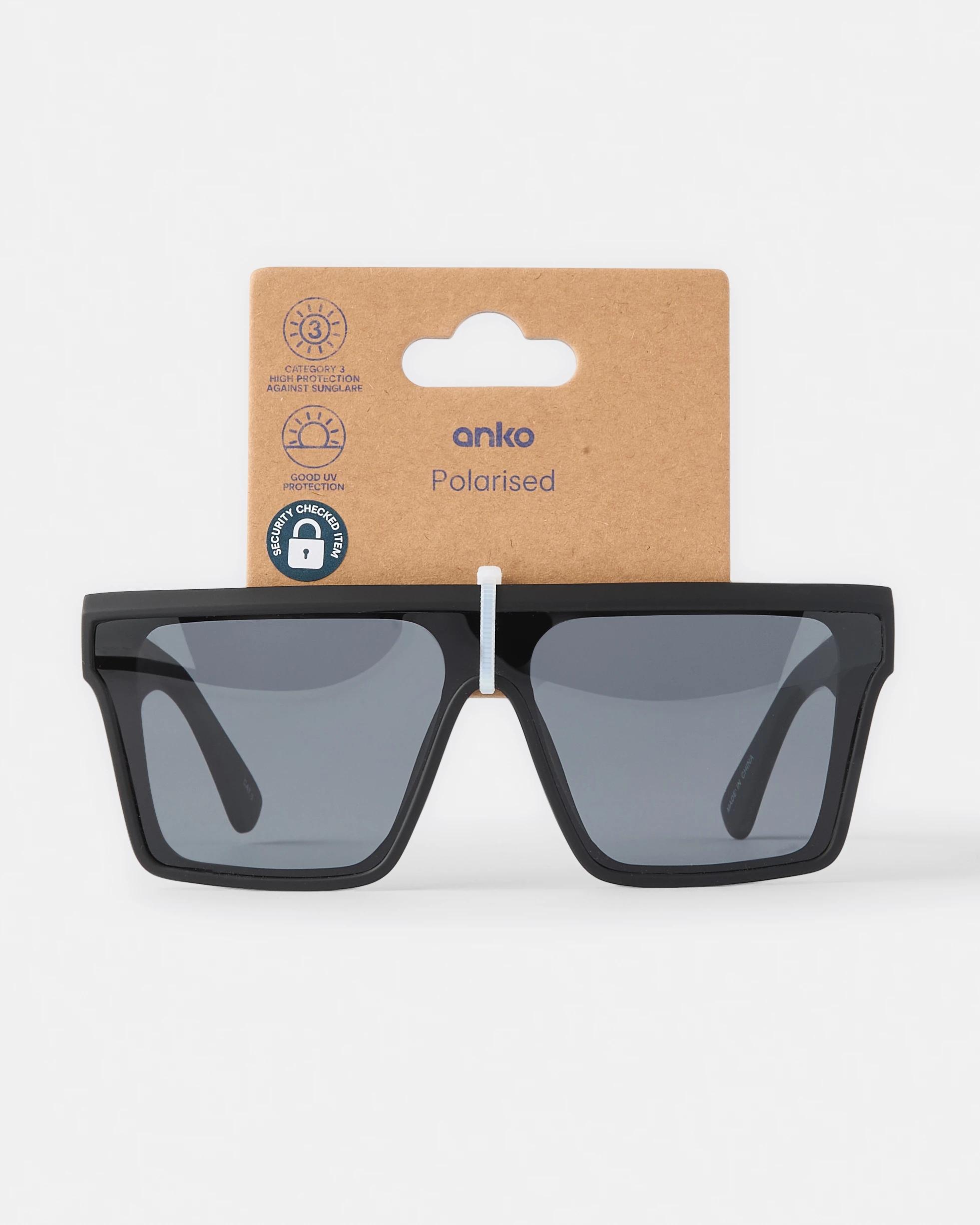 5 Flat Frame Sunglasses Black, 5 of 5