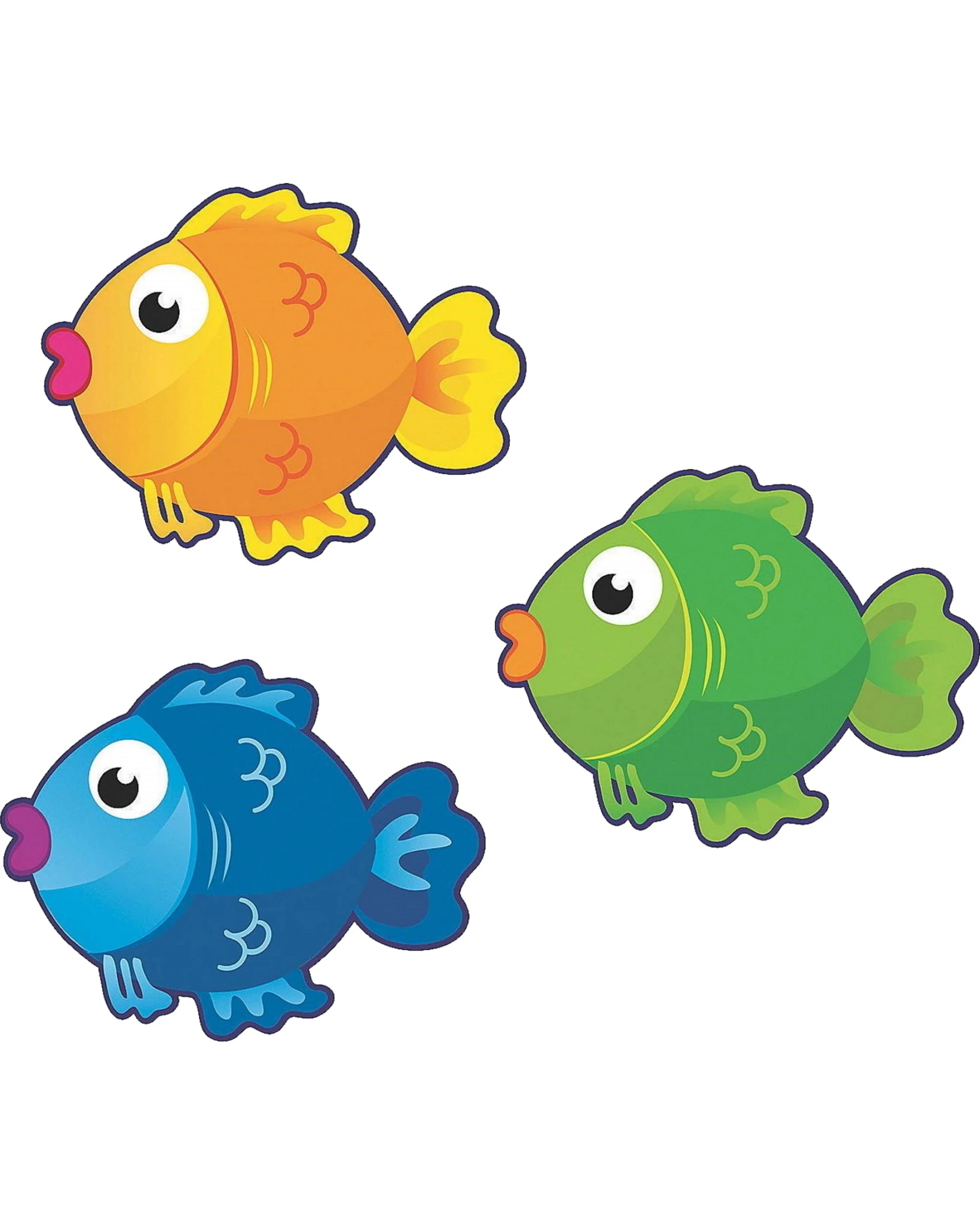 1 Fun Express Coloured Fish Cutout Wall Decorations Pack of 48 - Multi, 1 of 1