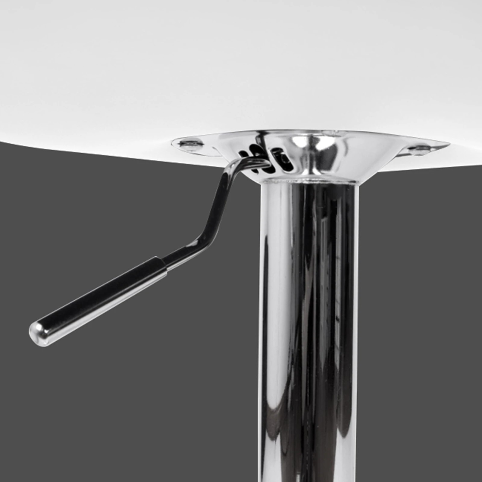 9 Alfordson 2x Bar Stools Luna Kitchen Swivel chair Leather Gas lift - White, 9 of 10