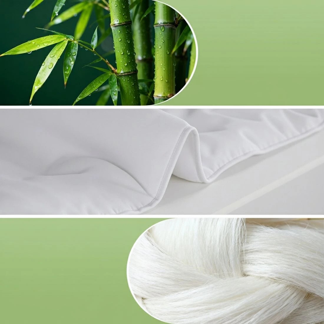 4 Giselle Bedding 200GSM Bamboo Quilt Summer Quilts All Season Doona Duvet Lightweight - Super King Bed - White, 4 of 9