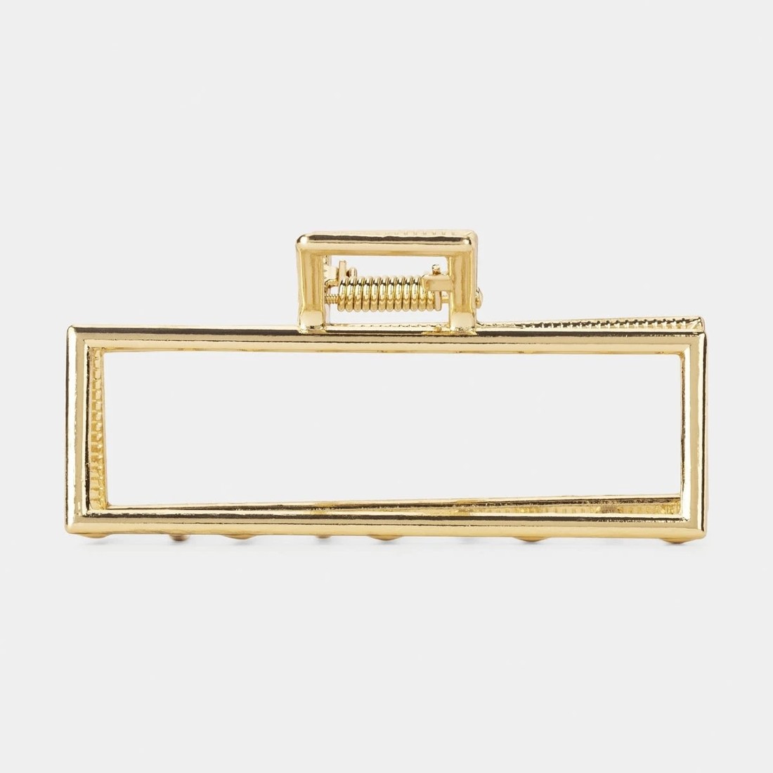 1 Gold Tone Metal Rectangle Hair Clip, 1 of 4