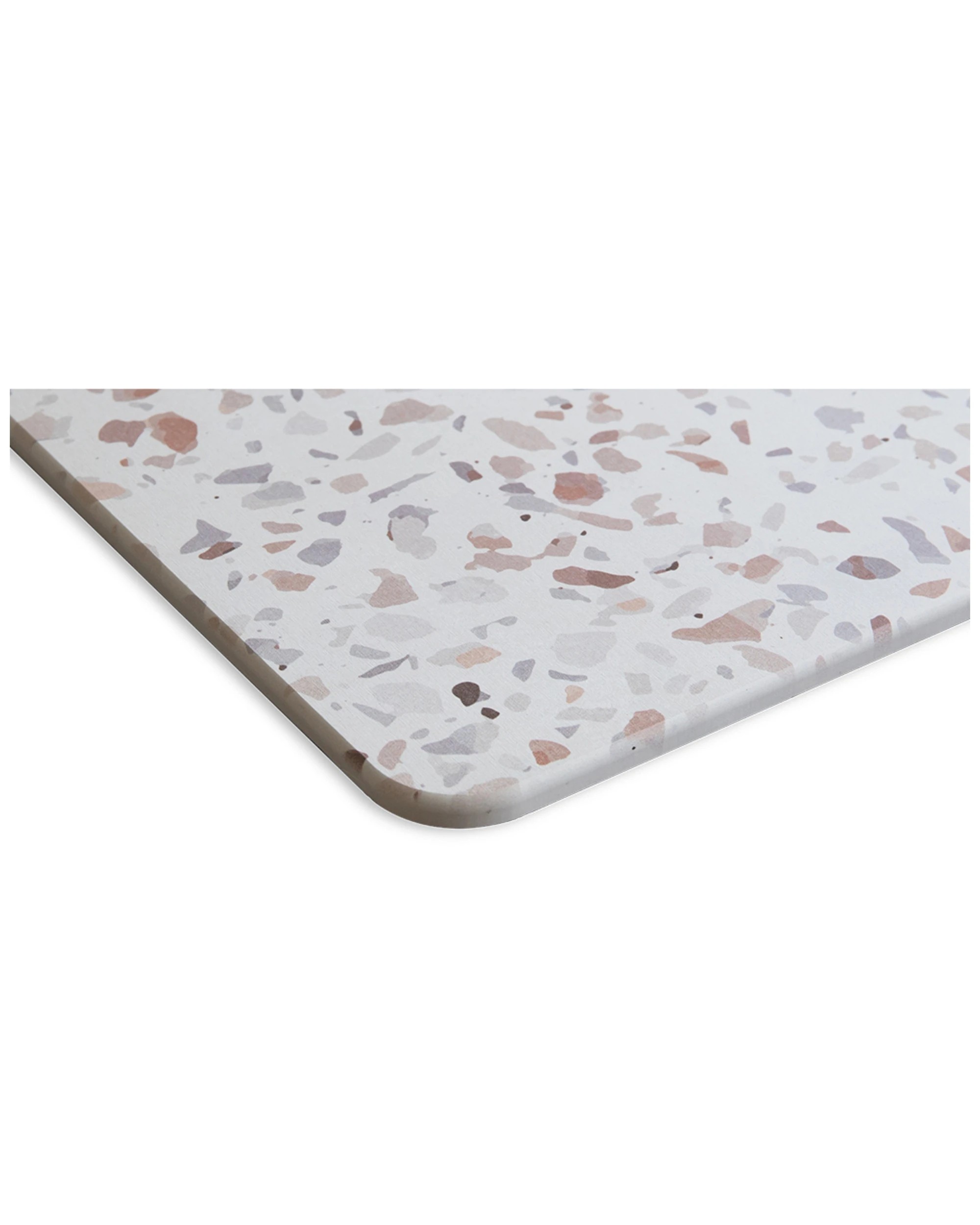 2 Algodon Moisture Wicking Terrazzo Bath Mat 60x39cm Water Absorbing Stone Mat
 - White, 2 of 3