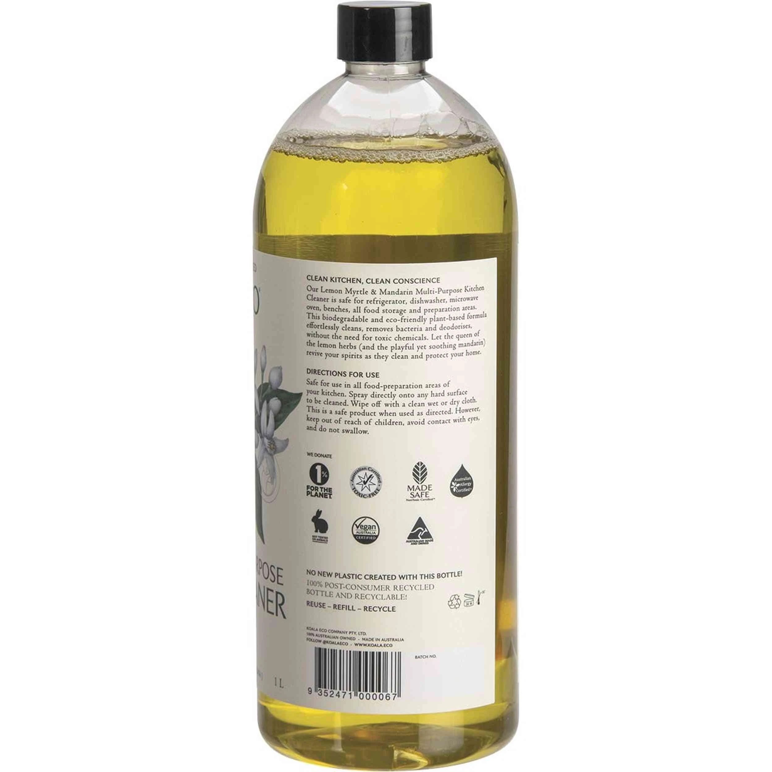 6 KOALA ECO Multi-Purpose Kitchen Cleaner Lemon Myrtle & Mandarin 1L, 6 of 6