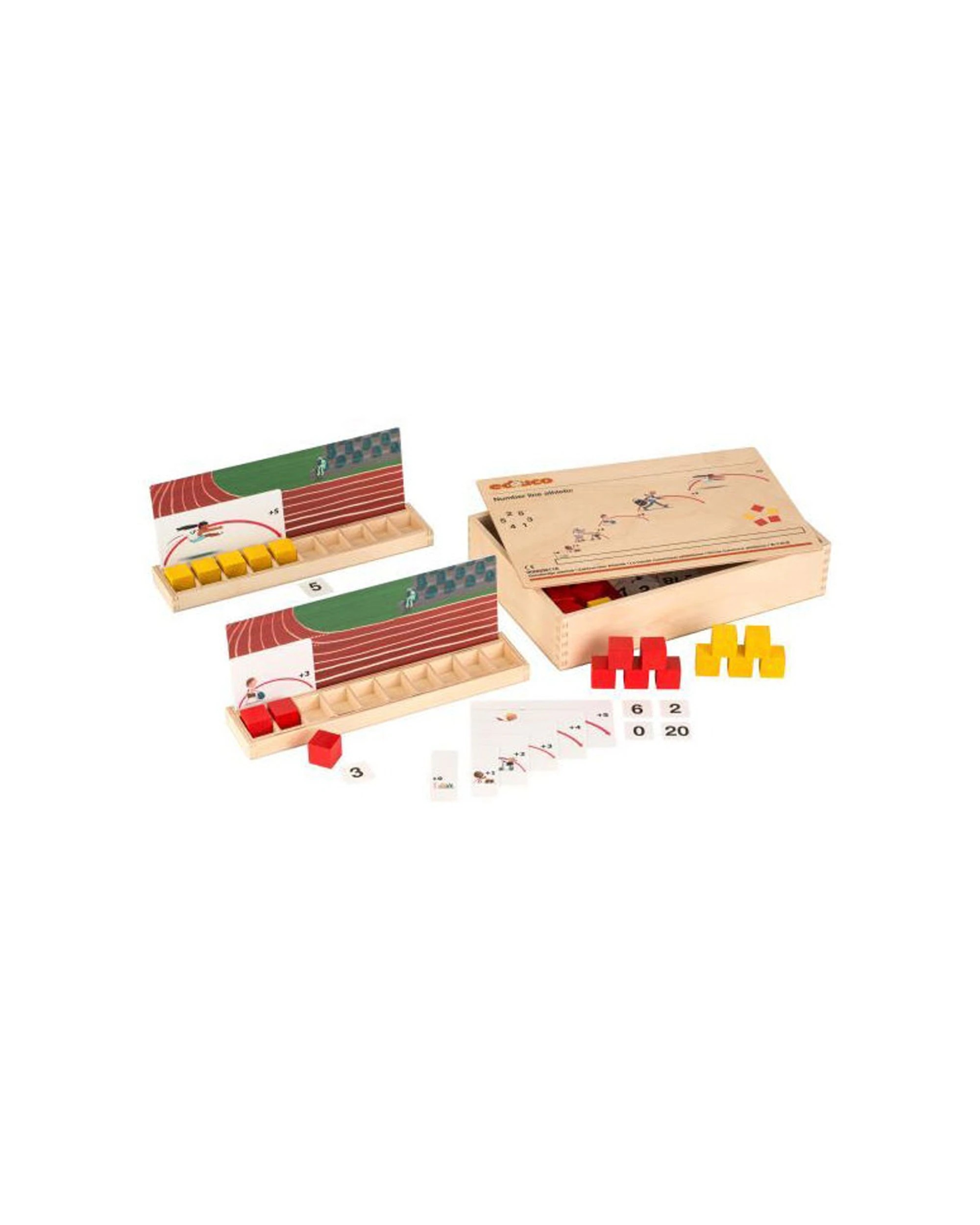 1 EDUCO Number Line Toy Counting Educational Tool - Toys 3 Years Old Wooden Kit - Multi, 1 of 3