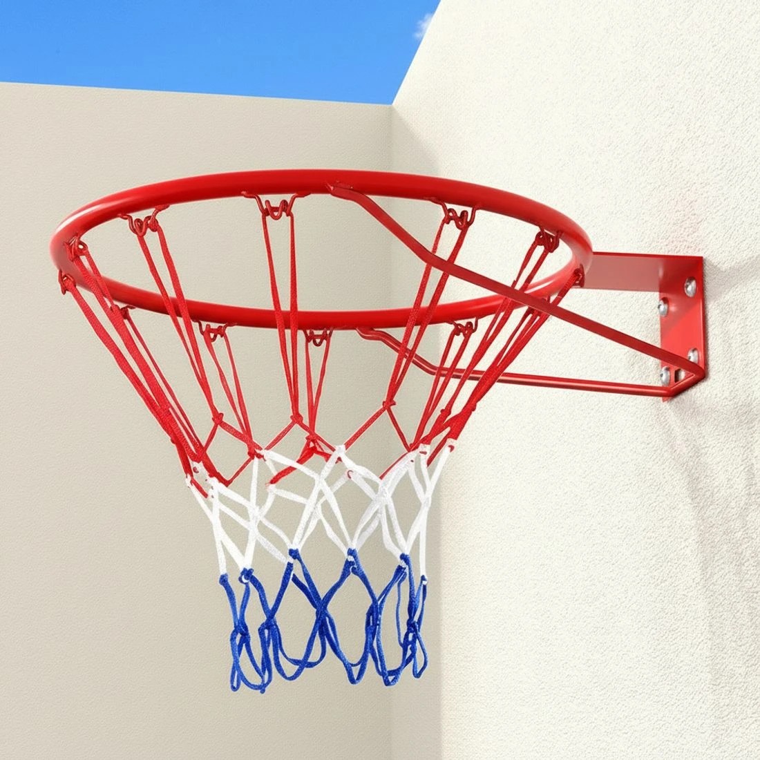 4 Everfit Basketball Ring Hoop Rim Goal Net 45CM - Red, 4 of 6