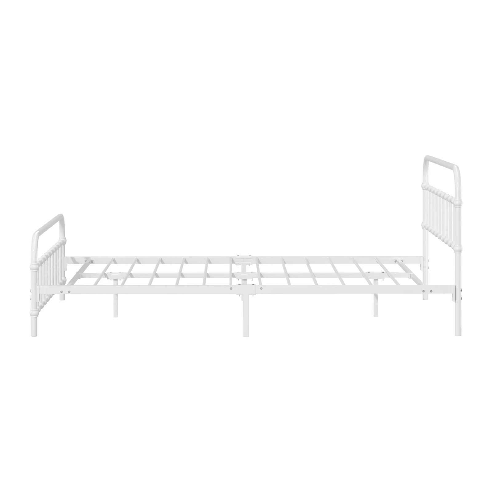 8 Oikiture Bed Frame Metal Bed Base Queen Size Bed Platform
 - White, 8 of 9
