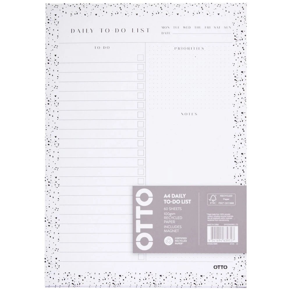 1 Otto A4 Daily Business Desk Planner 60 Sheets, 1 of 2