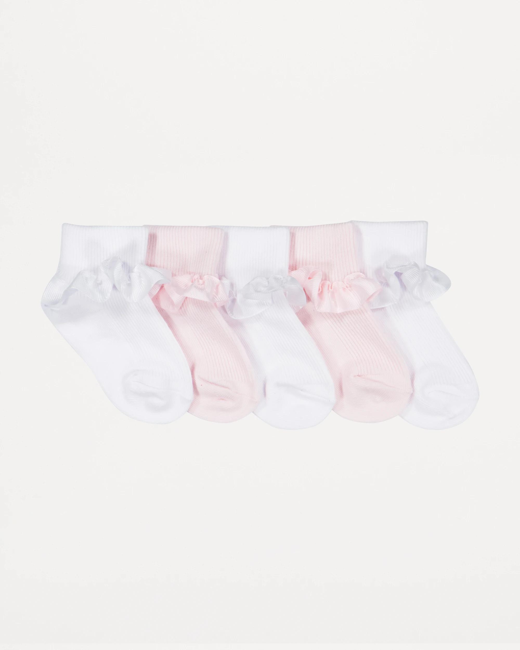 1 5 Pack Party Socks Pnk Frill, 1 of 1