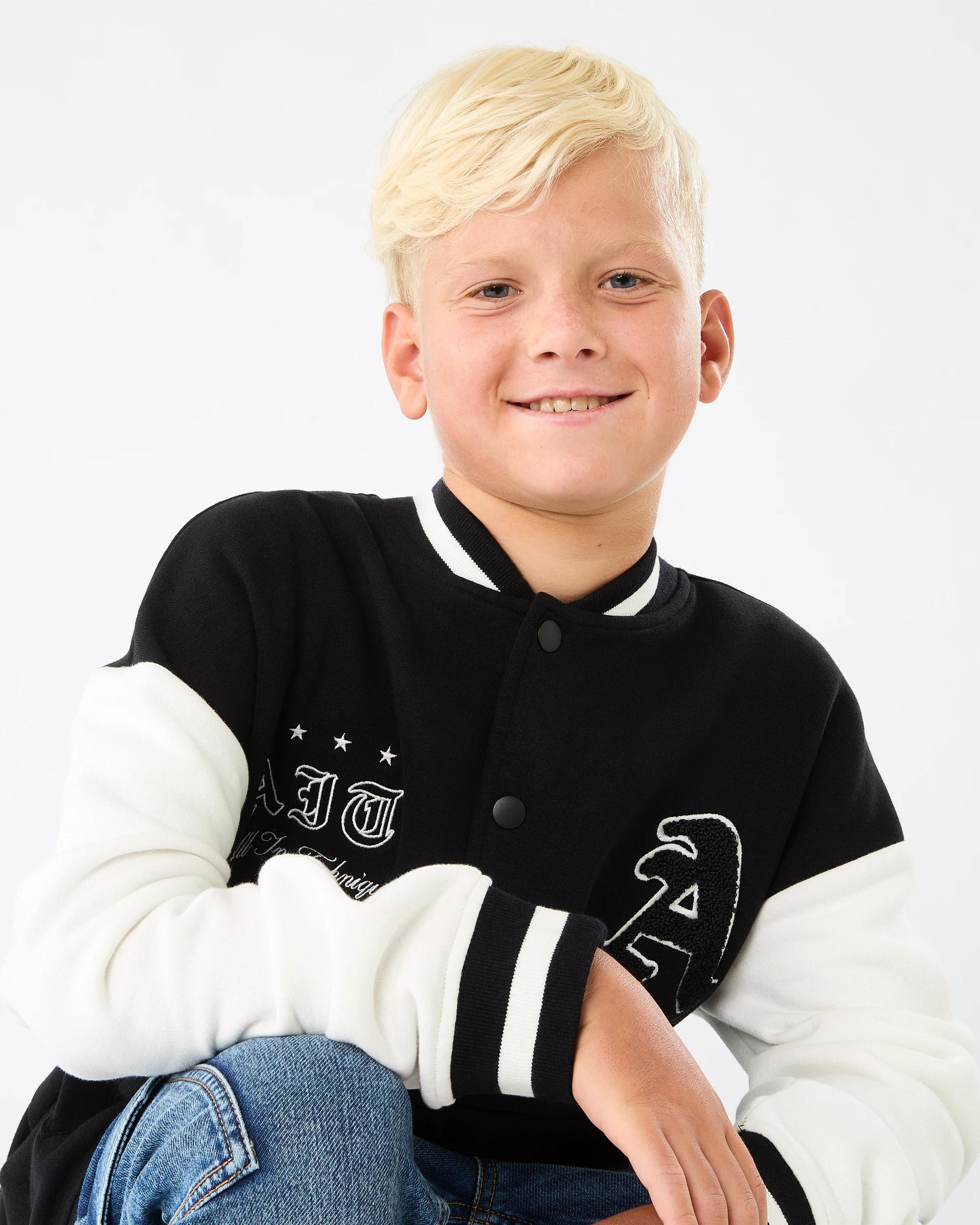 3 Fleece Bomber Jacket Snw White, 3 of 10