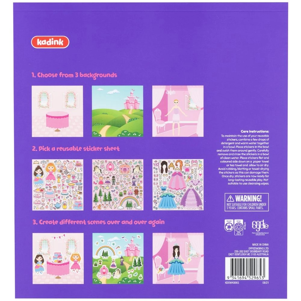 2 Kadink Reuseable Sticker Activity Pad Princess, 2 of 5