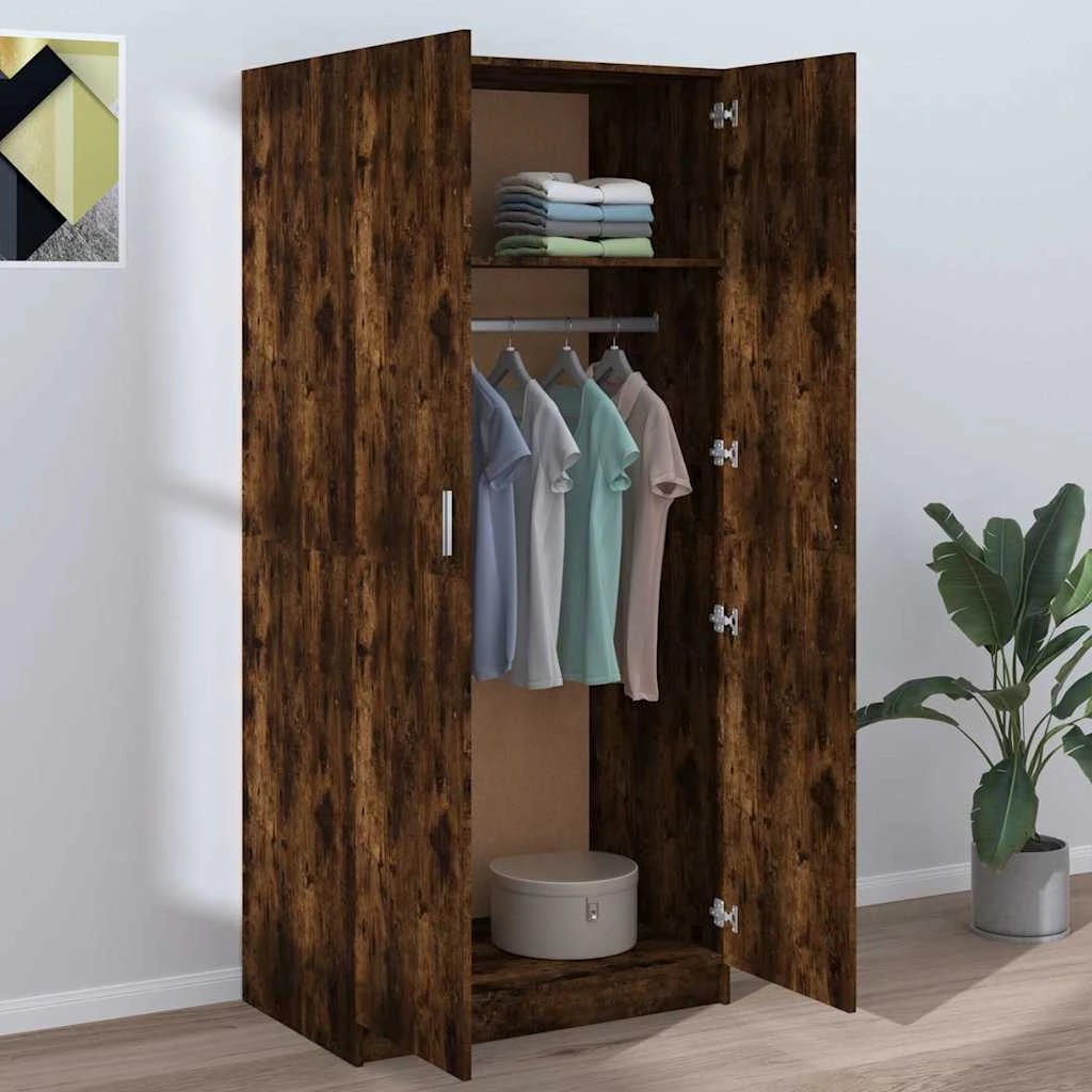 2 vidaXL Modern Wardrobe Doors - Brown, 2 of 9