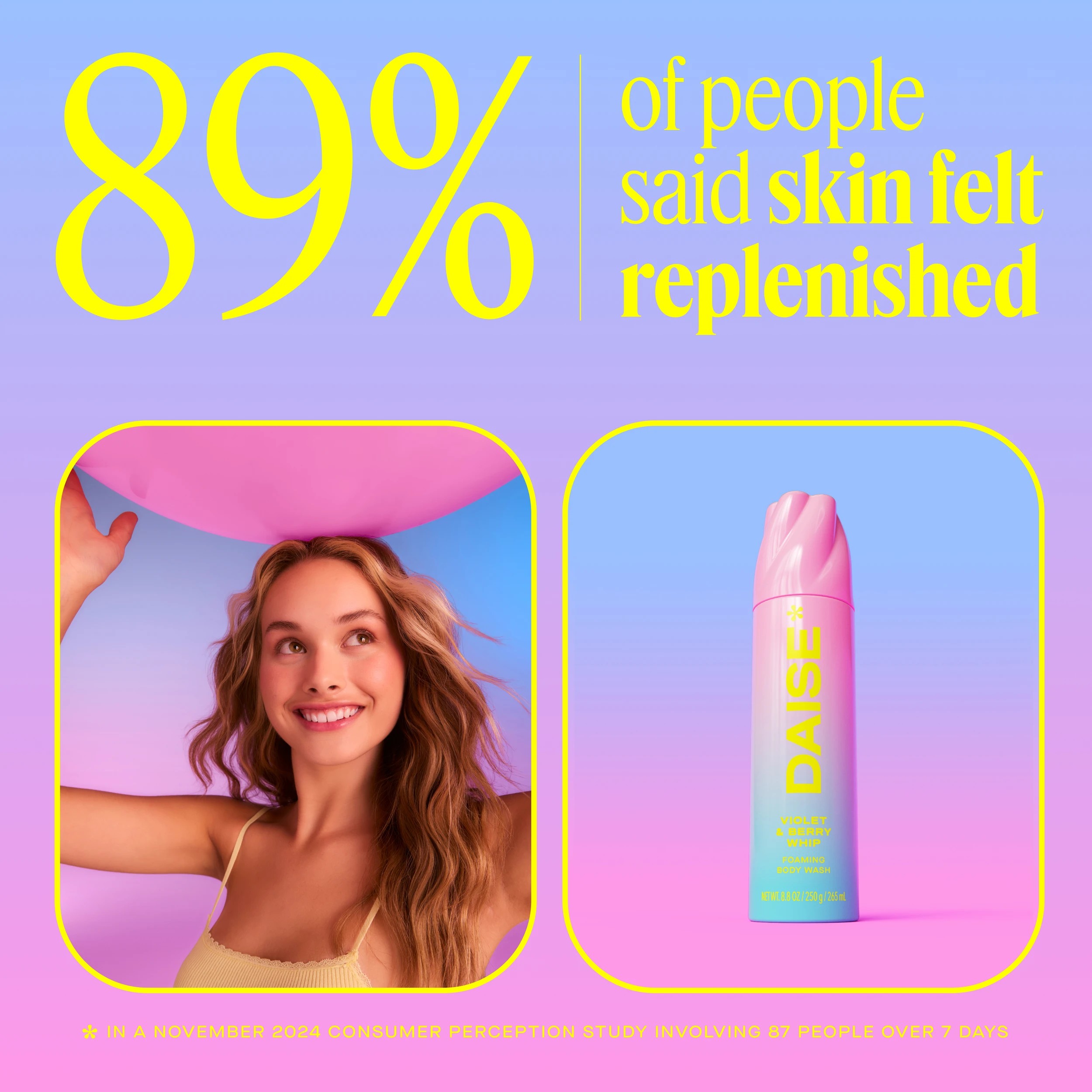 8 DAISE Foaming Body Wash 250g - Violet and Berry Whip, 8 of 8