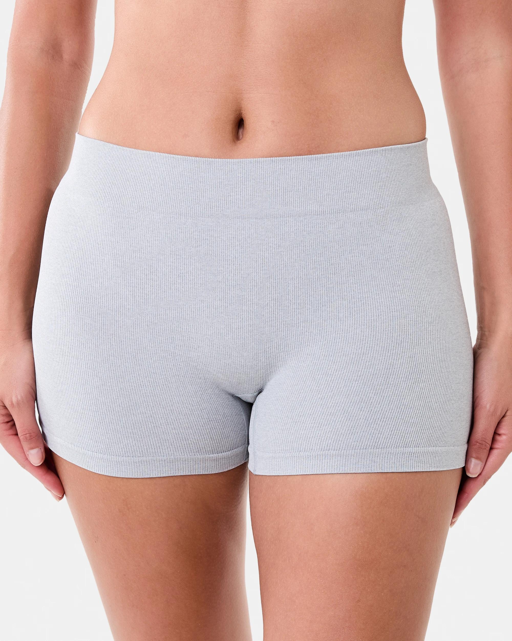 4 3 Pack Ribbed Shorties Bk Gm Bk, 4 of 8
