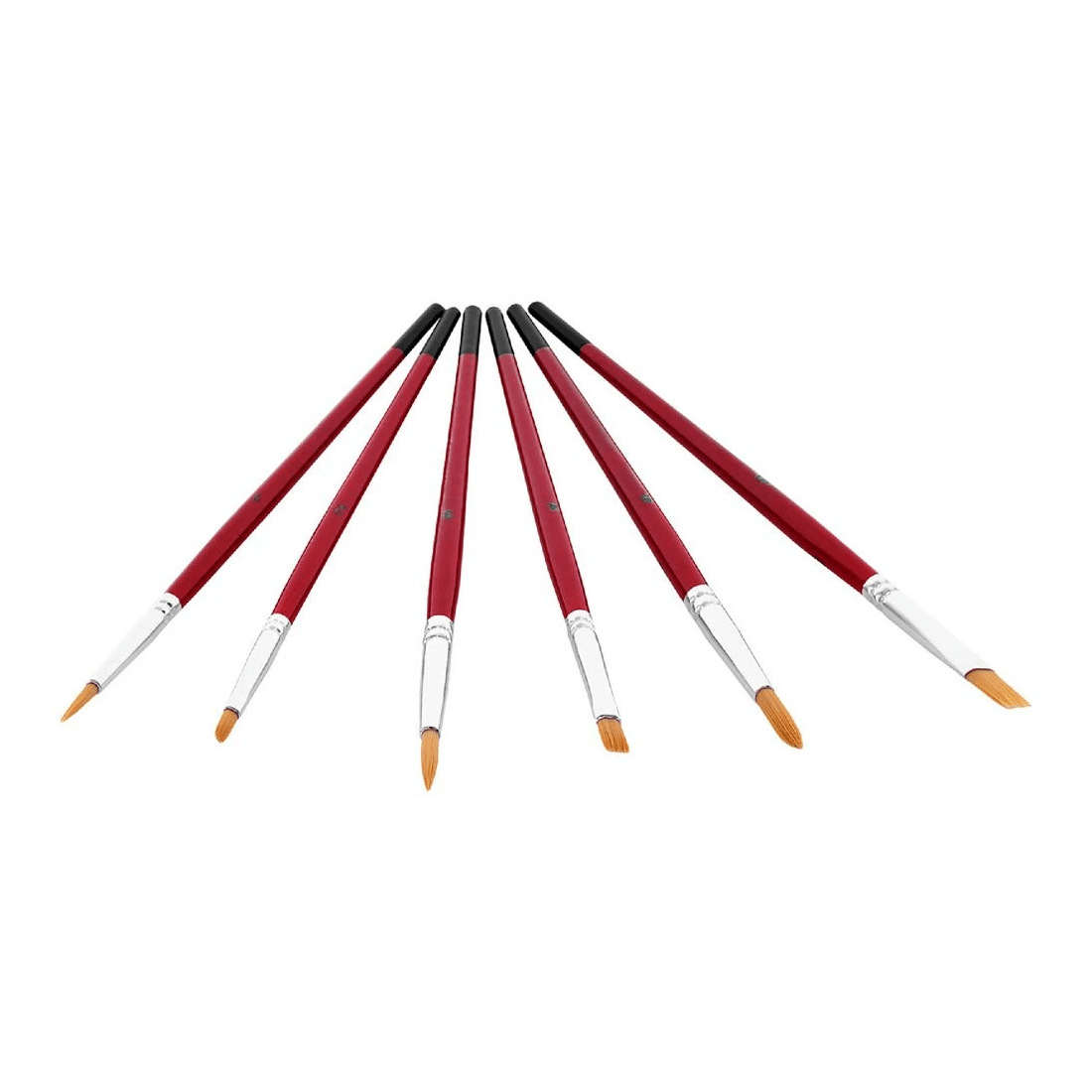 3 Born Taklon Paintbrush Round 6 Pack, 3 of 3