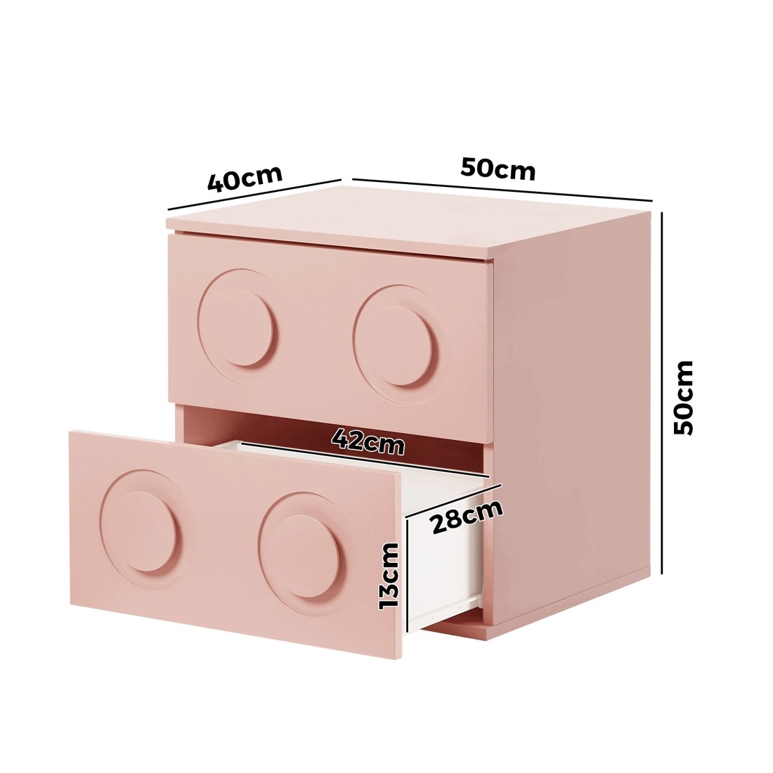 7 Oikiture Bedside Table 2 Drawers Nightstand, 7 of 8