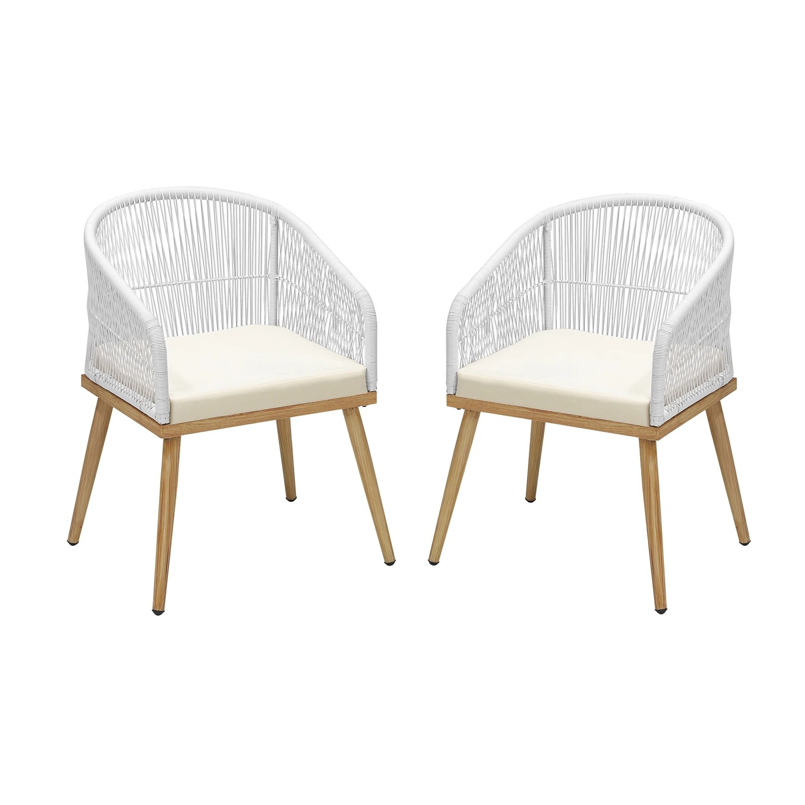 6 Livsip Outdoor Furniture Lounge Setting Chairs 2x Bistro Patio Garden Set
 - Multi, 6 of 10