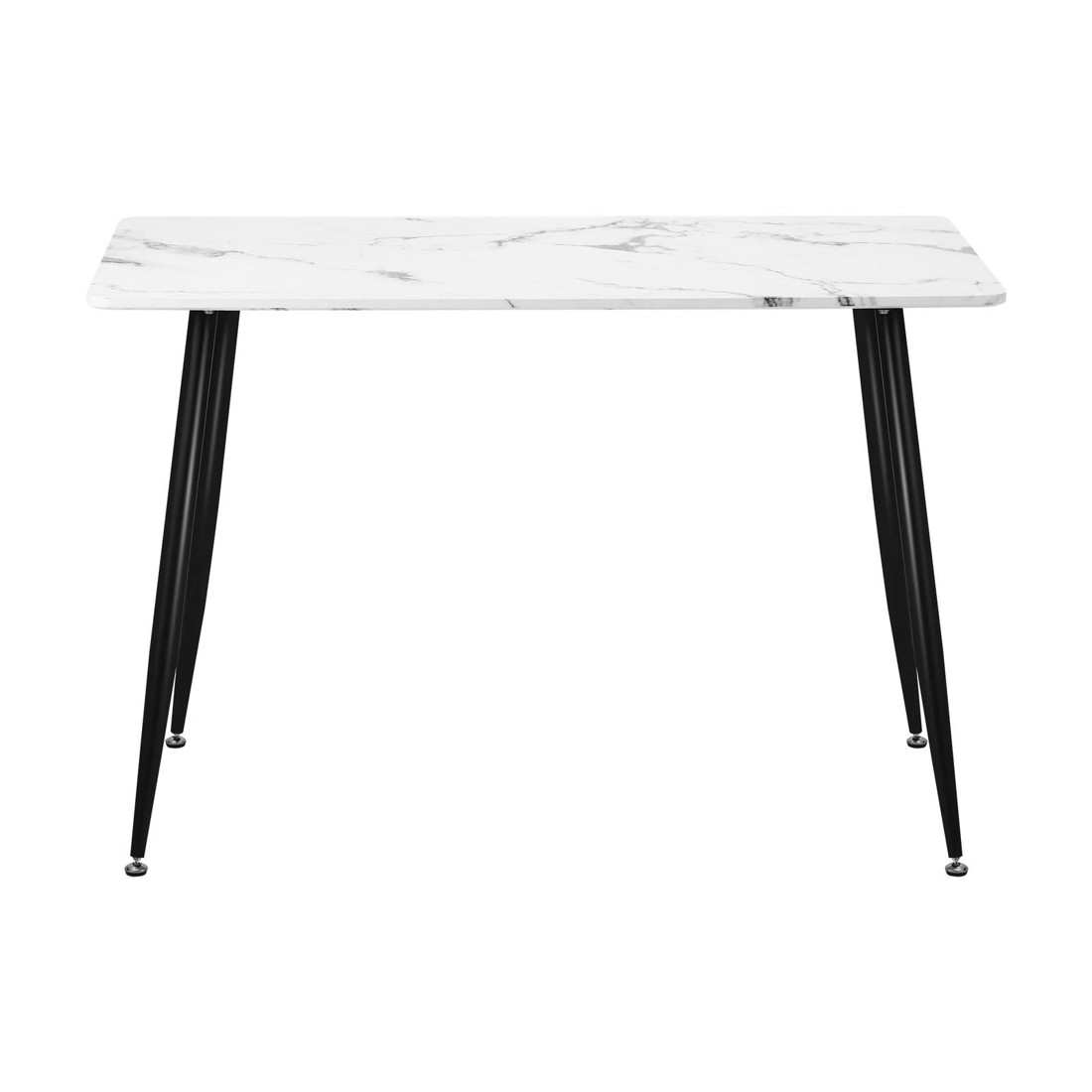 6 Oikiture 120cm Dining Table Rectangle Wooden Table With Marble Effect Metal Legs
 - Multi, 6 of 8