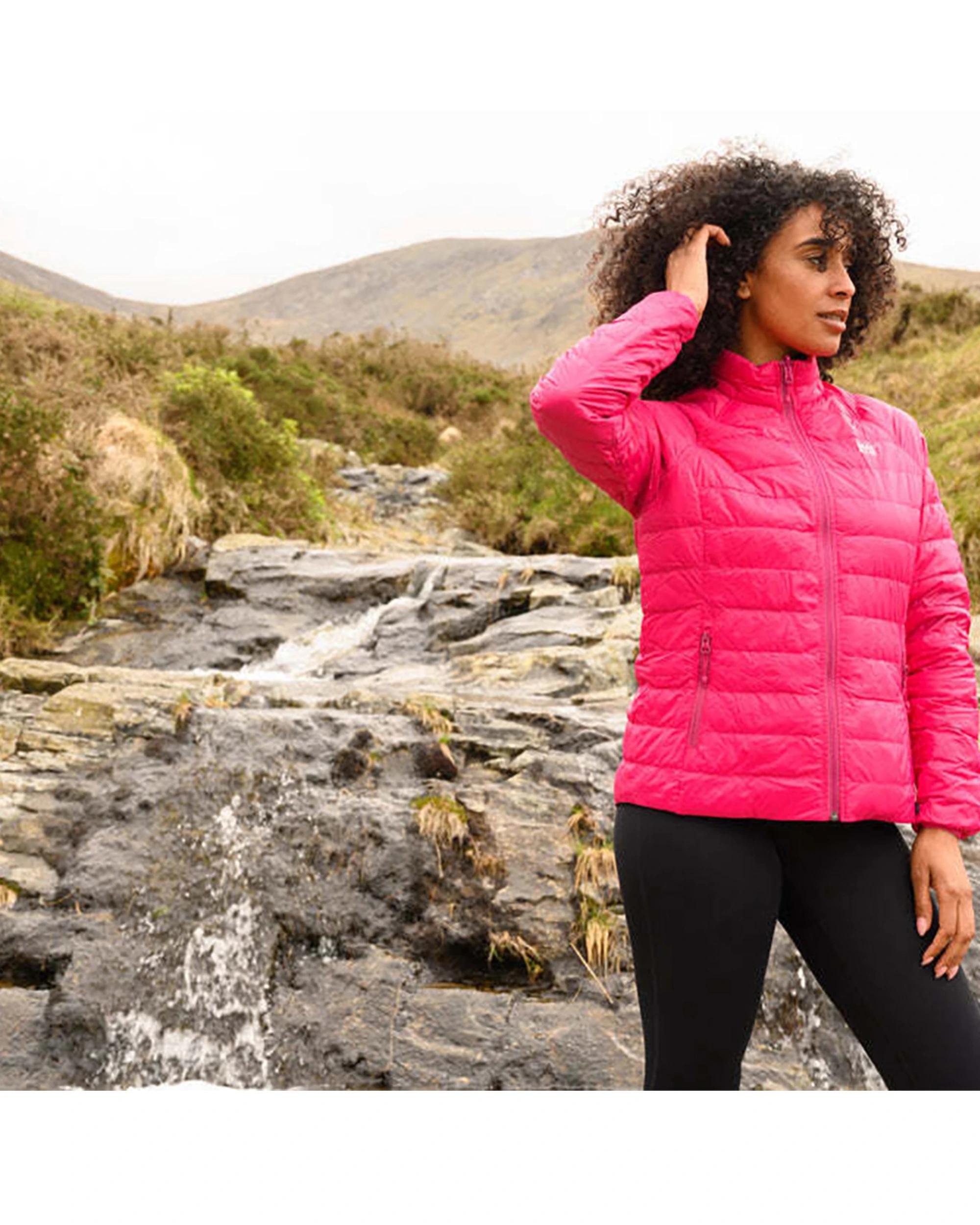 2 Mac In A Sac Adults Ladies Polar Reversible Down Jacket FUCHSIA/NAVY, 2 of 3