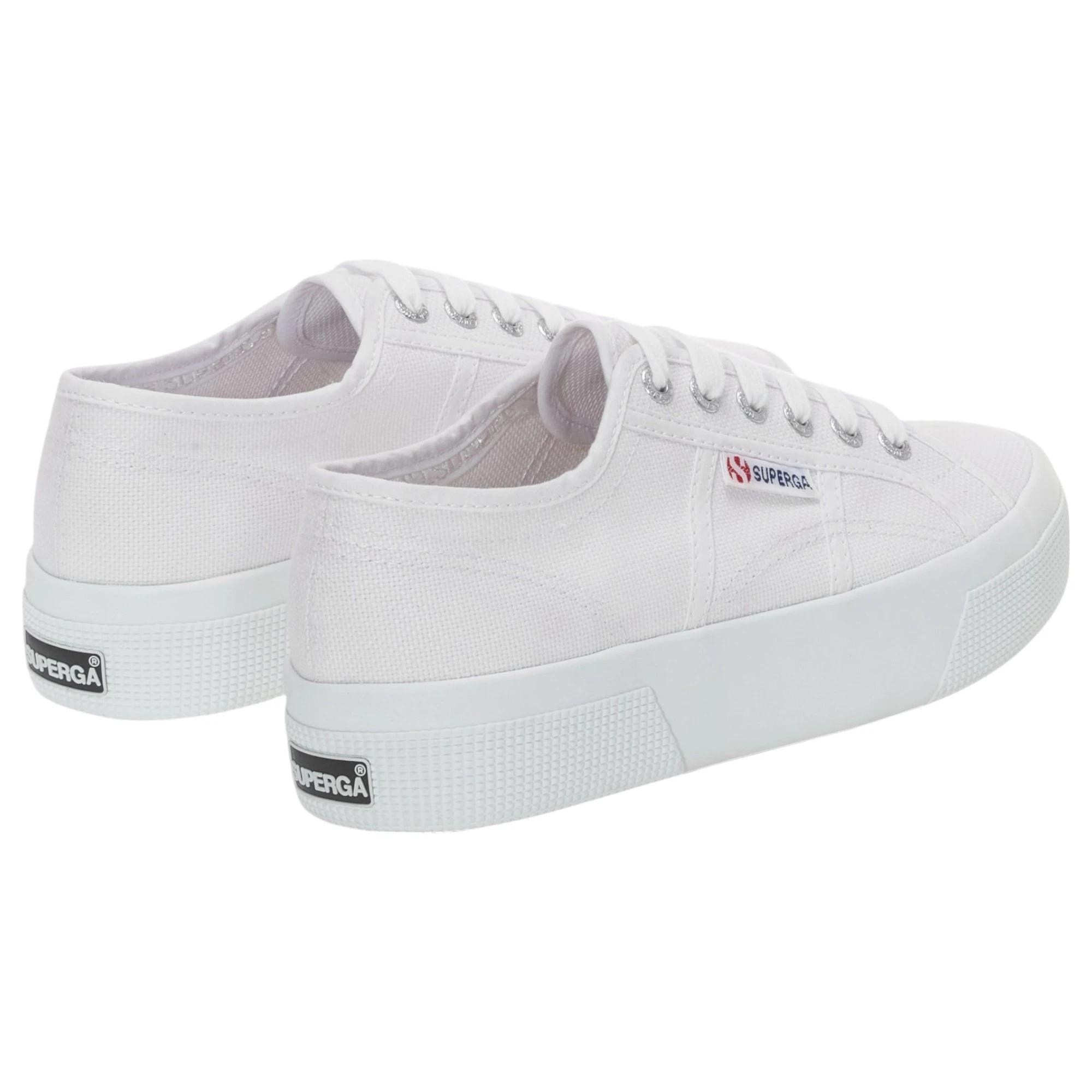 4 Superga Unisex 2740 Platform White Casual Shoes WHITE, 4 of 5