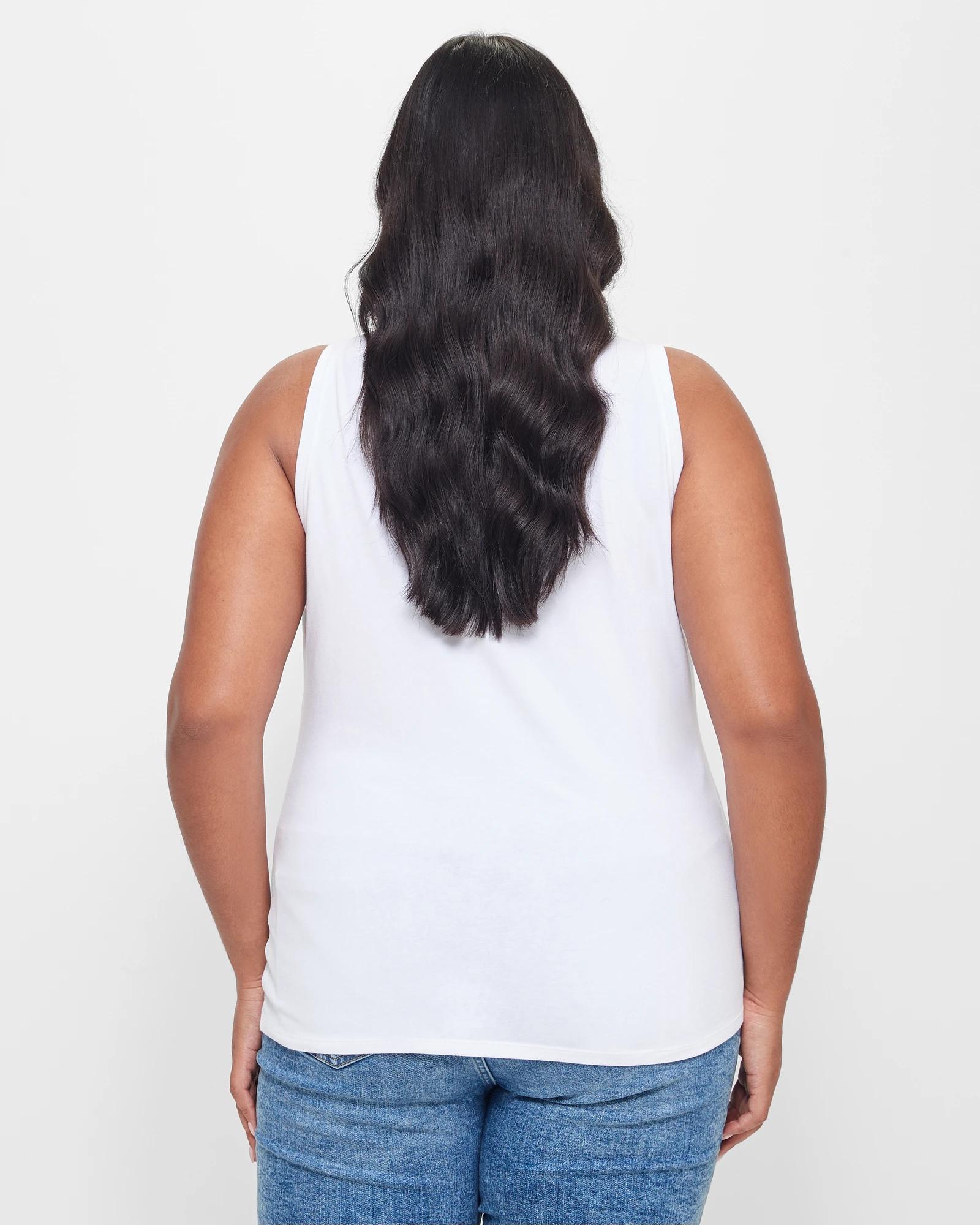 4 Target Plus Size Australian Cotton Tank Top WHITE, 4 of 5