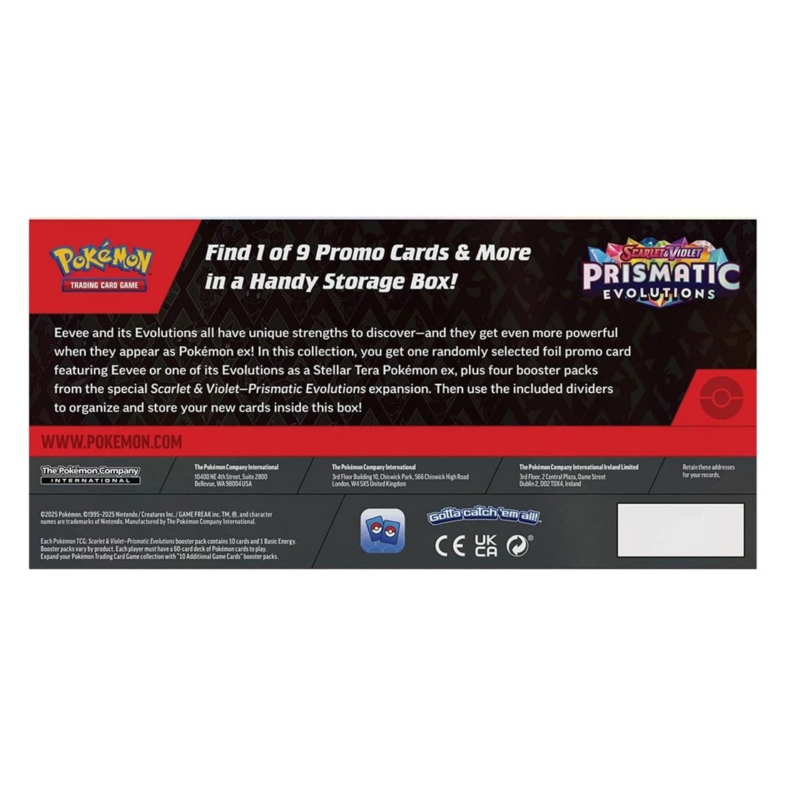 6 Pokemon Trading Card Game: Scarlet & Violet Prismatic Evolutions Surprise Box - Assorted, 6 of 7