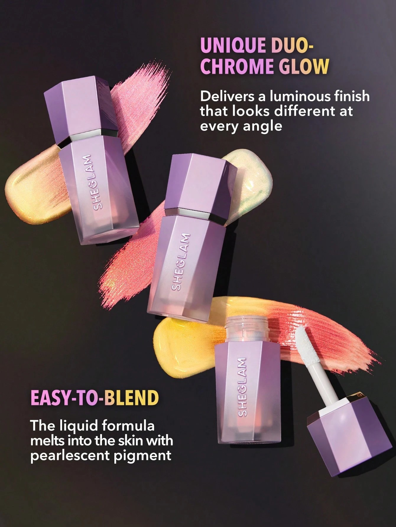 4 SHEGLAM Chroma-Glow Bloom Liquid Highlighter - Flying Comet, 4 of 6