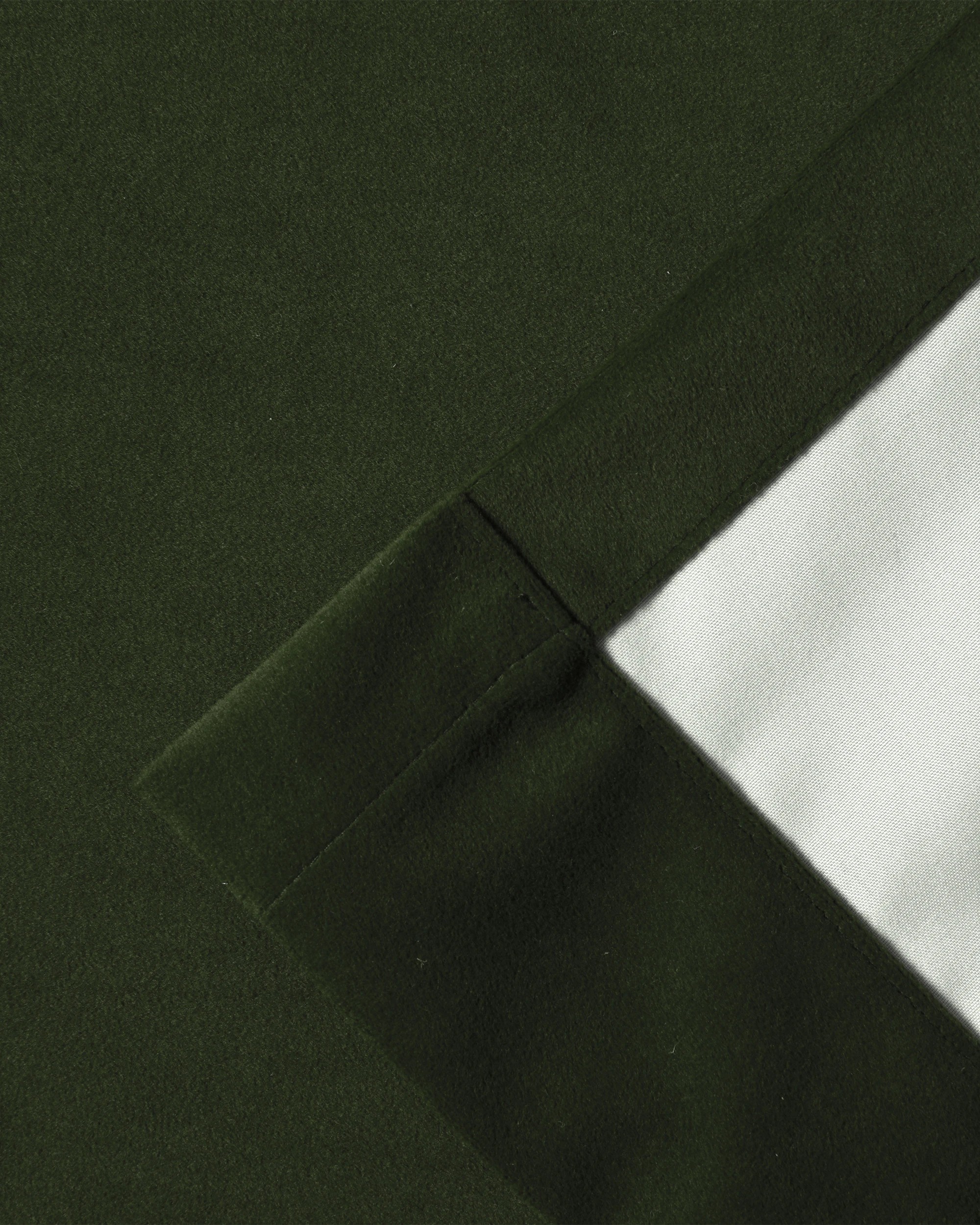6 Cadence & Co. Byron Matte Velvet 100% Blockout Concealed Tab Top Curtains Twin Pack 135x223cm - Olive, 6 of 7
