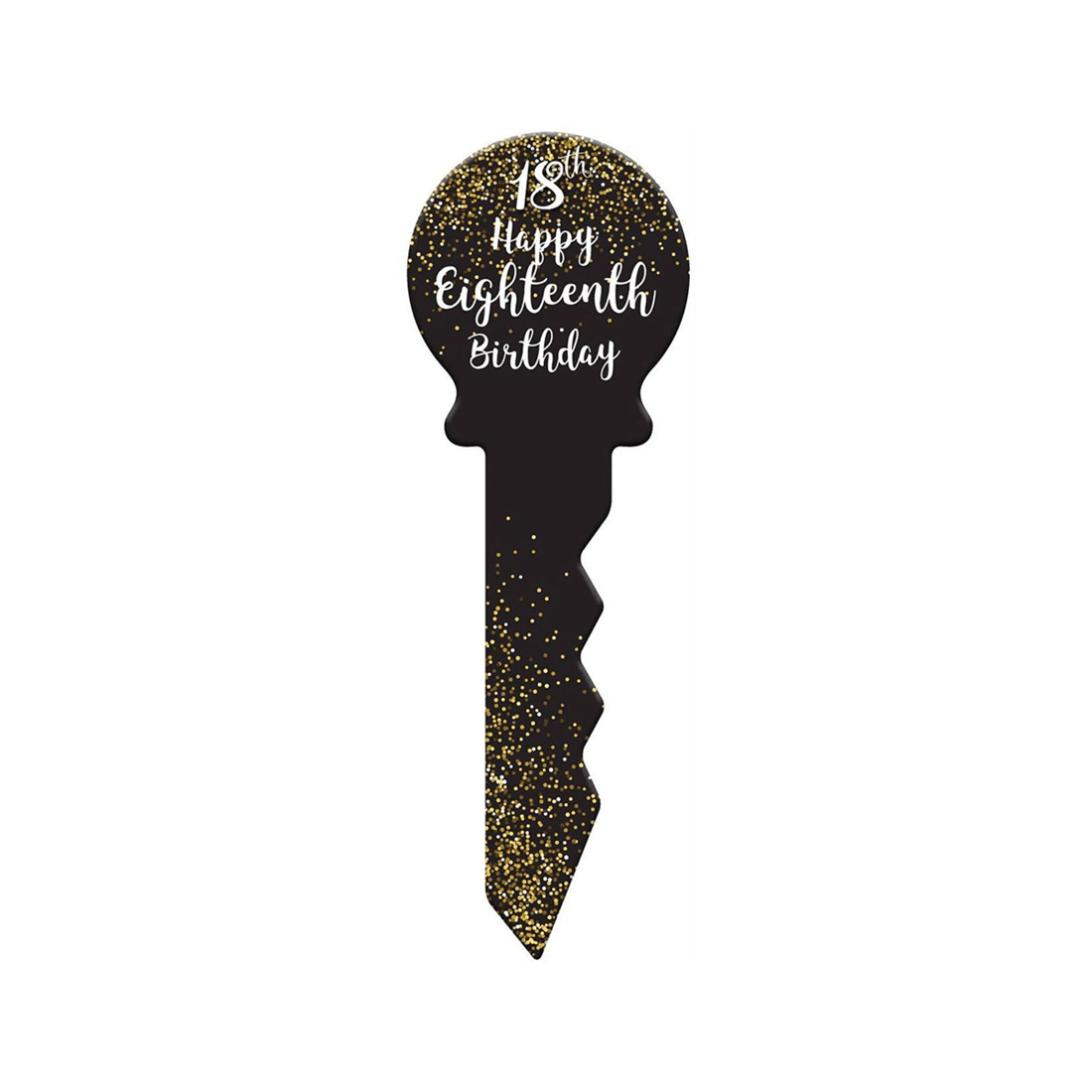 1 18th Birthday Key 30cm Novelty Celebration Signing Gift Set - Black, 1 of 3