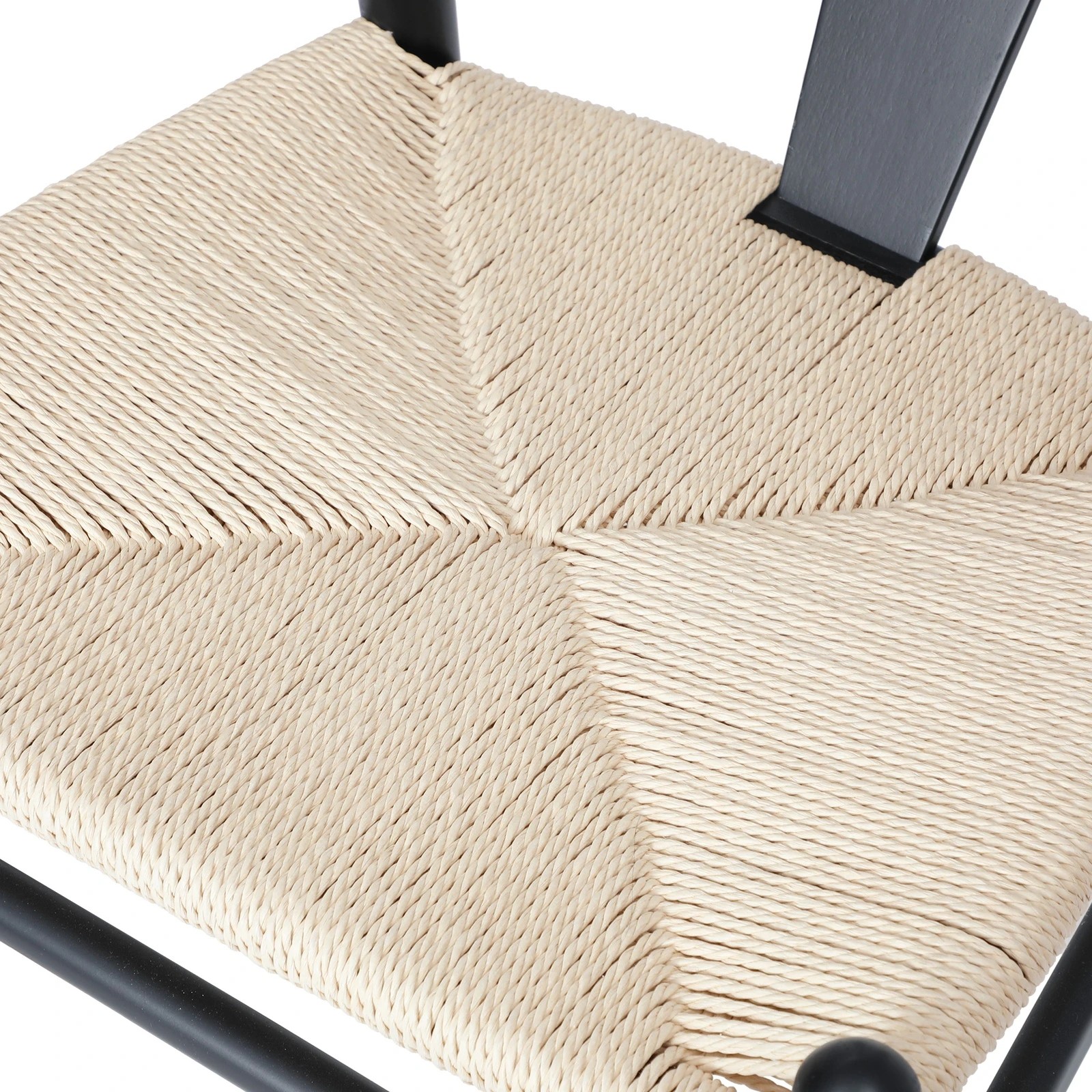 10 Oikiture Dining Chair Wooden Hans Wegner Chair Wishbone Cafe Lounge Seat
 - Black, 10 of 10