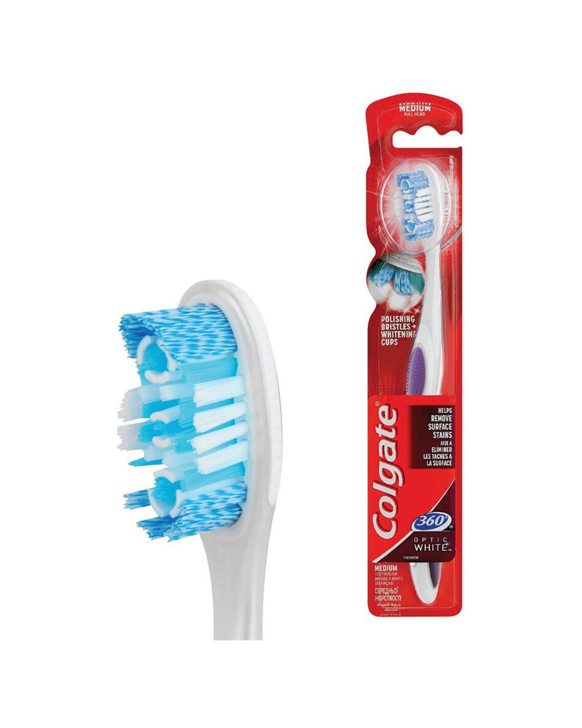 3 Colgate 12PK 360 Optic Toothbrush Medium Teeth Cleaner Pack - Multi, 3 of 4
