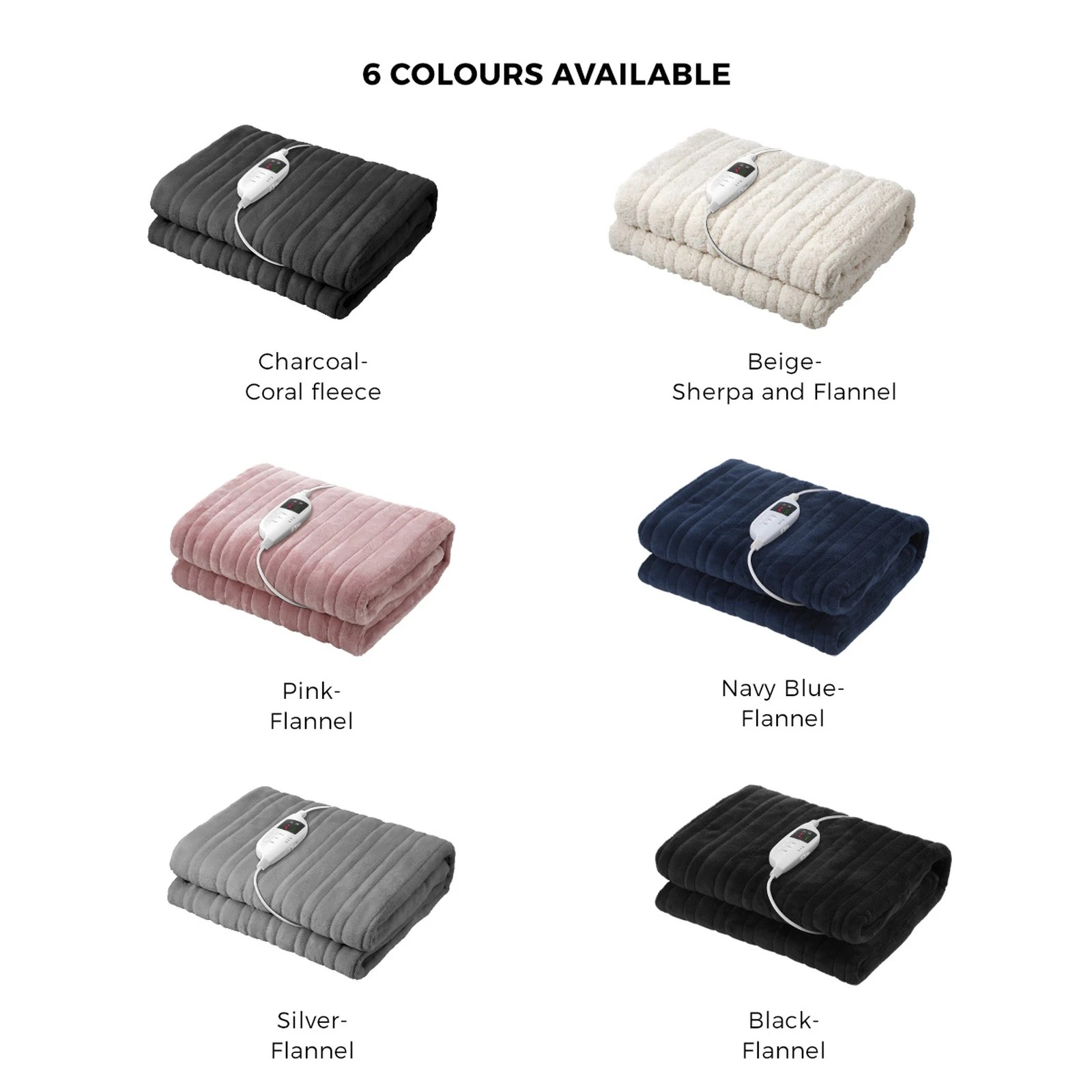 4 Bedra Bedding Electric Heated Throw Rug Washable Blanket Snuggle Flannel Winter - Single Bed - Silver, 4 of 9