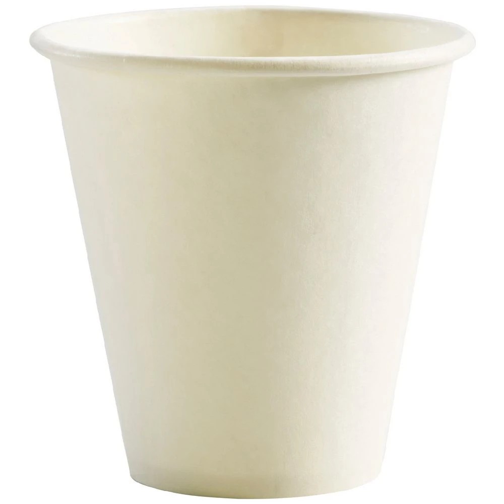 1 BioPak Single-wall Coffee Cups 8oz White 1000 Box, 1 of 1