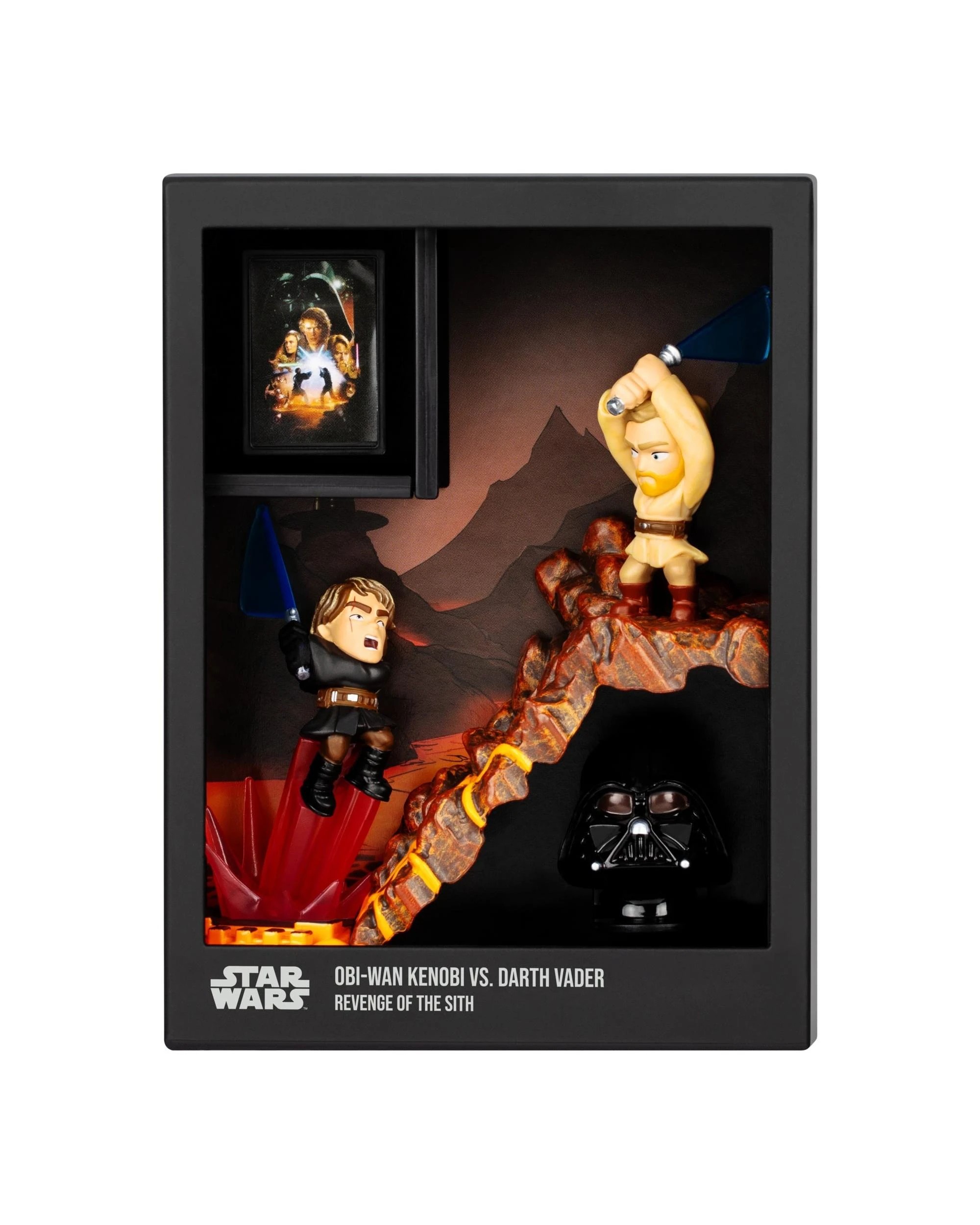 2 Fandrop Star Wars SW01 Obi-Wan Kenobi vs Darth Vader 2 Figure Diorama, 2 of 7