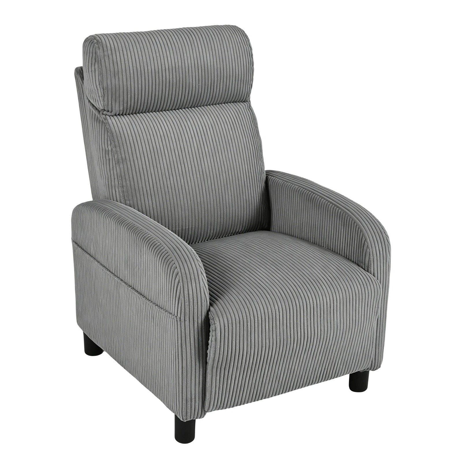 1 Advwin Recliner Chair with Adjustable Backrest and Footrest Lounge Armchair - Grey, 1 of 7