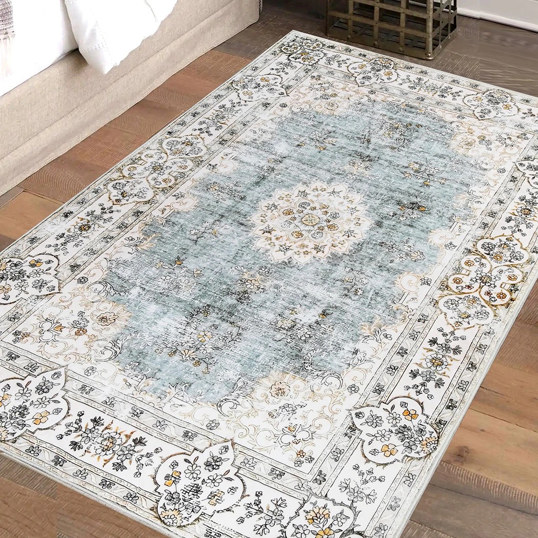7 Marlow Machine Washable Vintage Floor Rug, 7 of 8