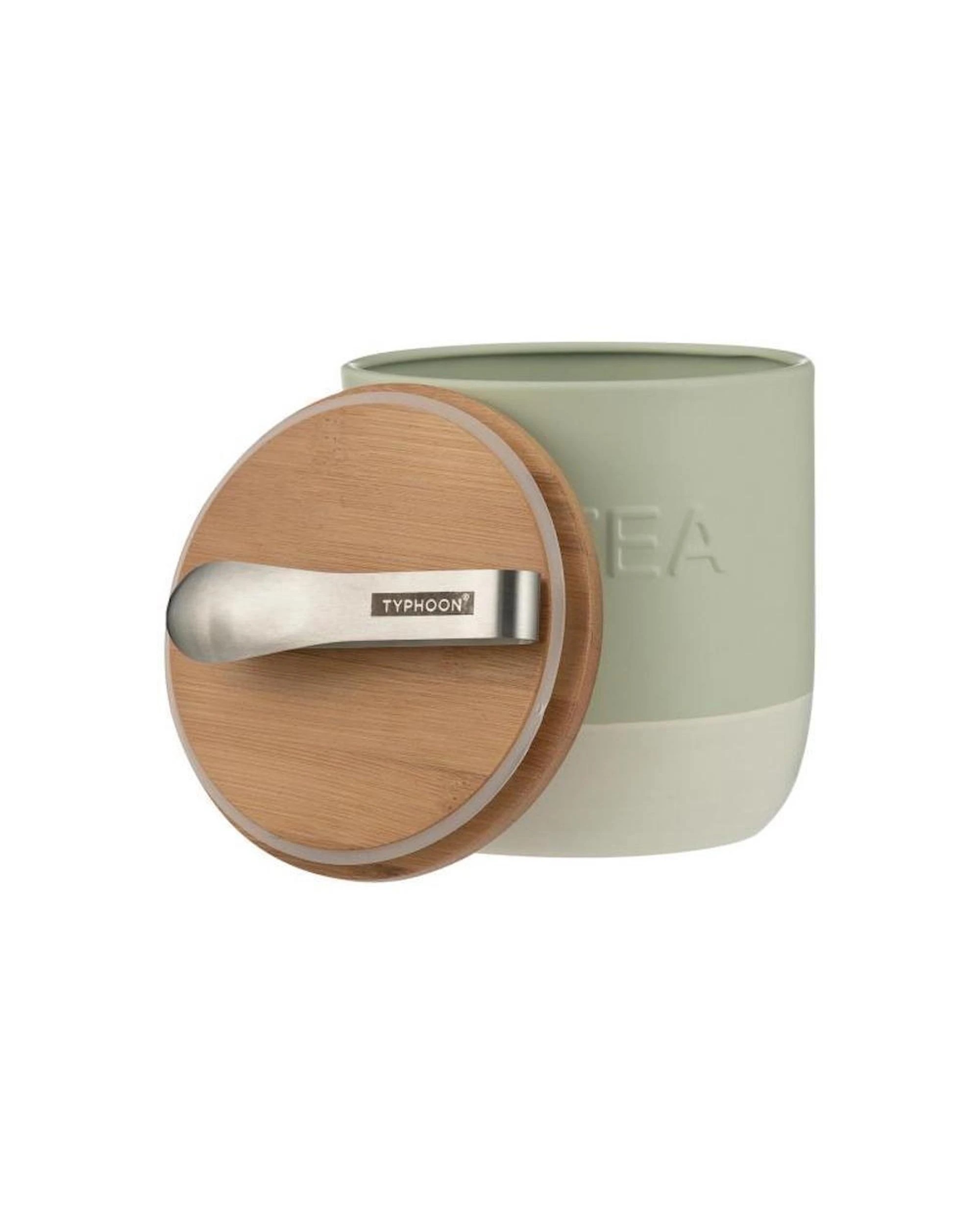 3 Typhoon Oben Tea Canister 1.25L With Mini Spoon  Green, 3 of 7