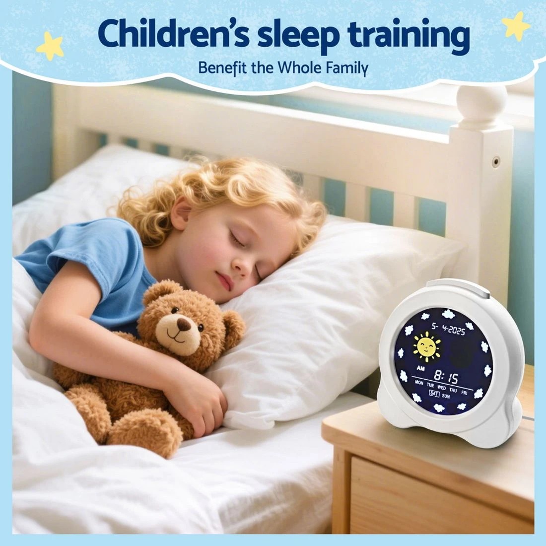 3 Artiss 3.8" Digital Day Clock Calendar Alarm LCD Display - White, 3 of 8