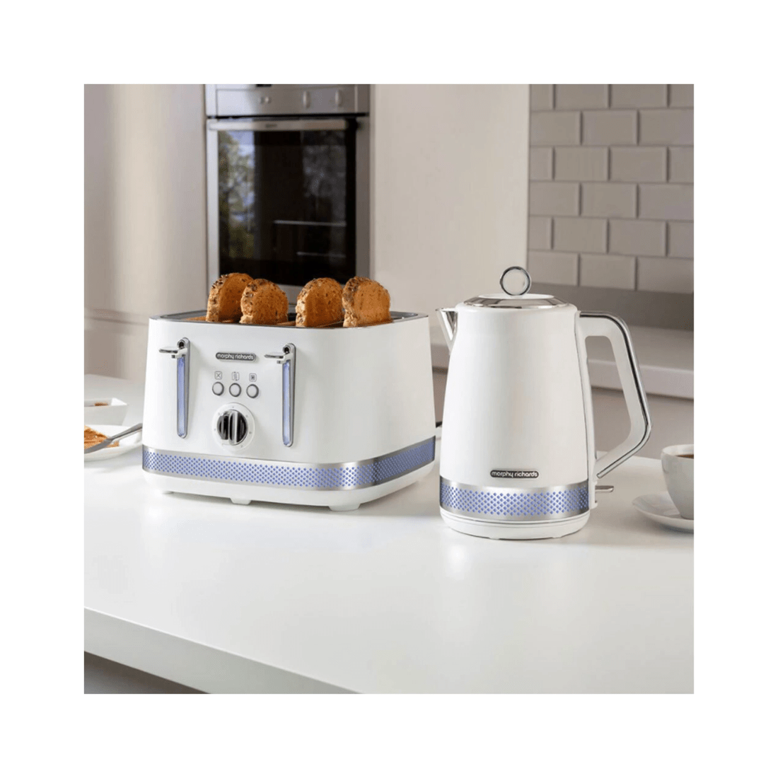 7 Morphy Richards Illumination 1.7 L Electric Kettle 2200w Water Boiling Jug - White, 7 of 10