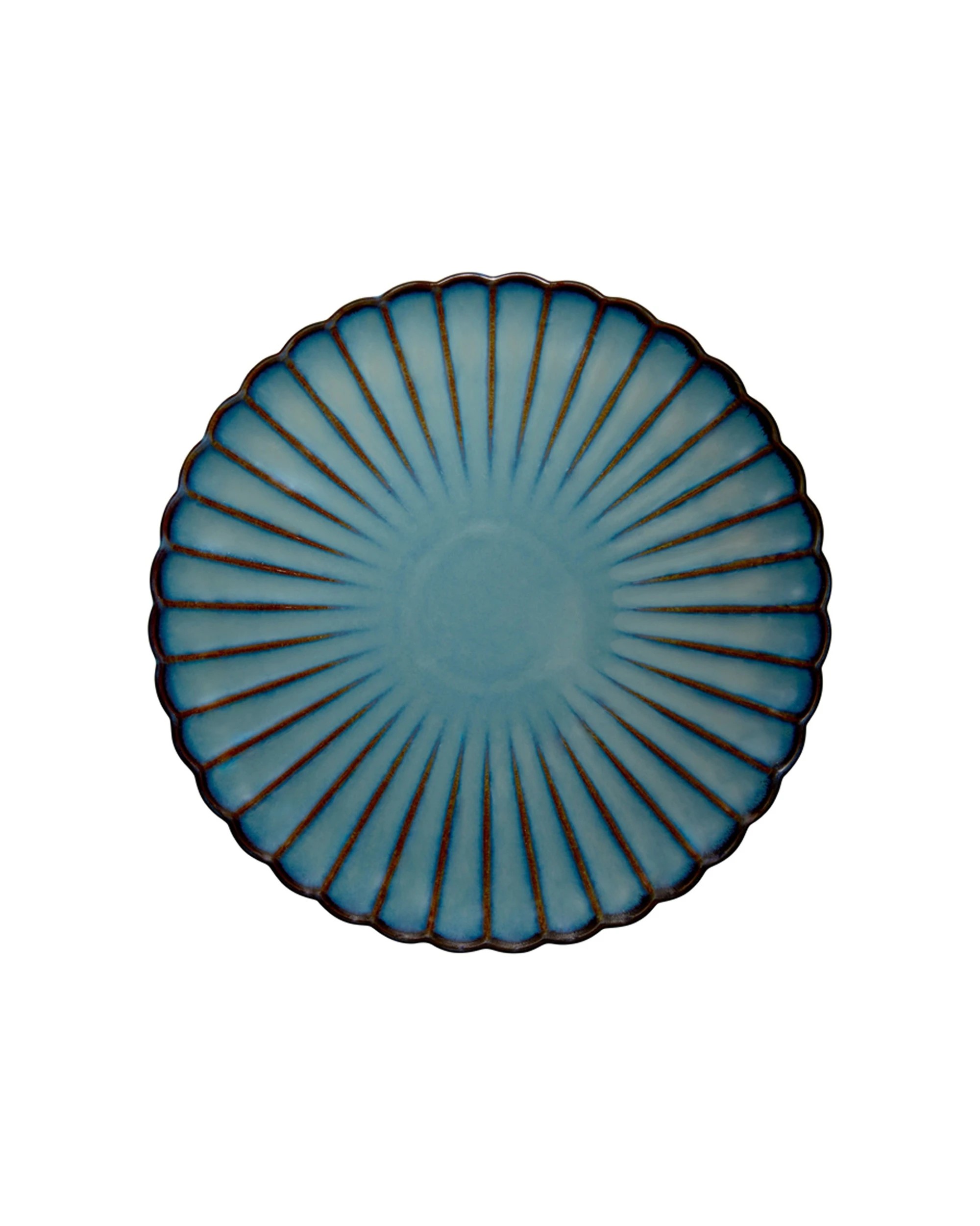 1 Casa Domani Solare Round Platter Durable Stoneware 33cm Dinnerware Serveware - Blue, 1 of 3