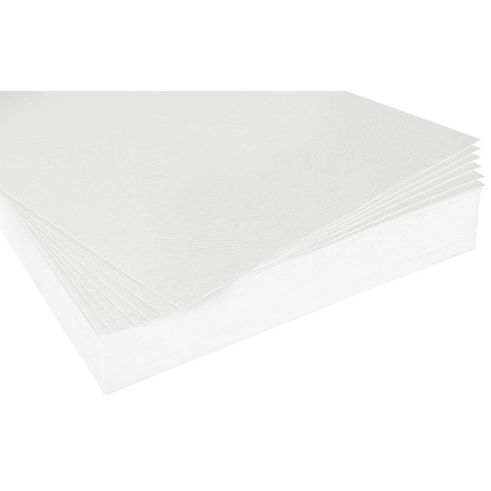 2 GBC A4 Back Binding Cover Leathergrain White 100 Pack, 2 of 3