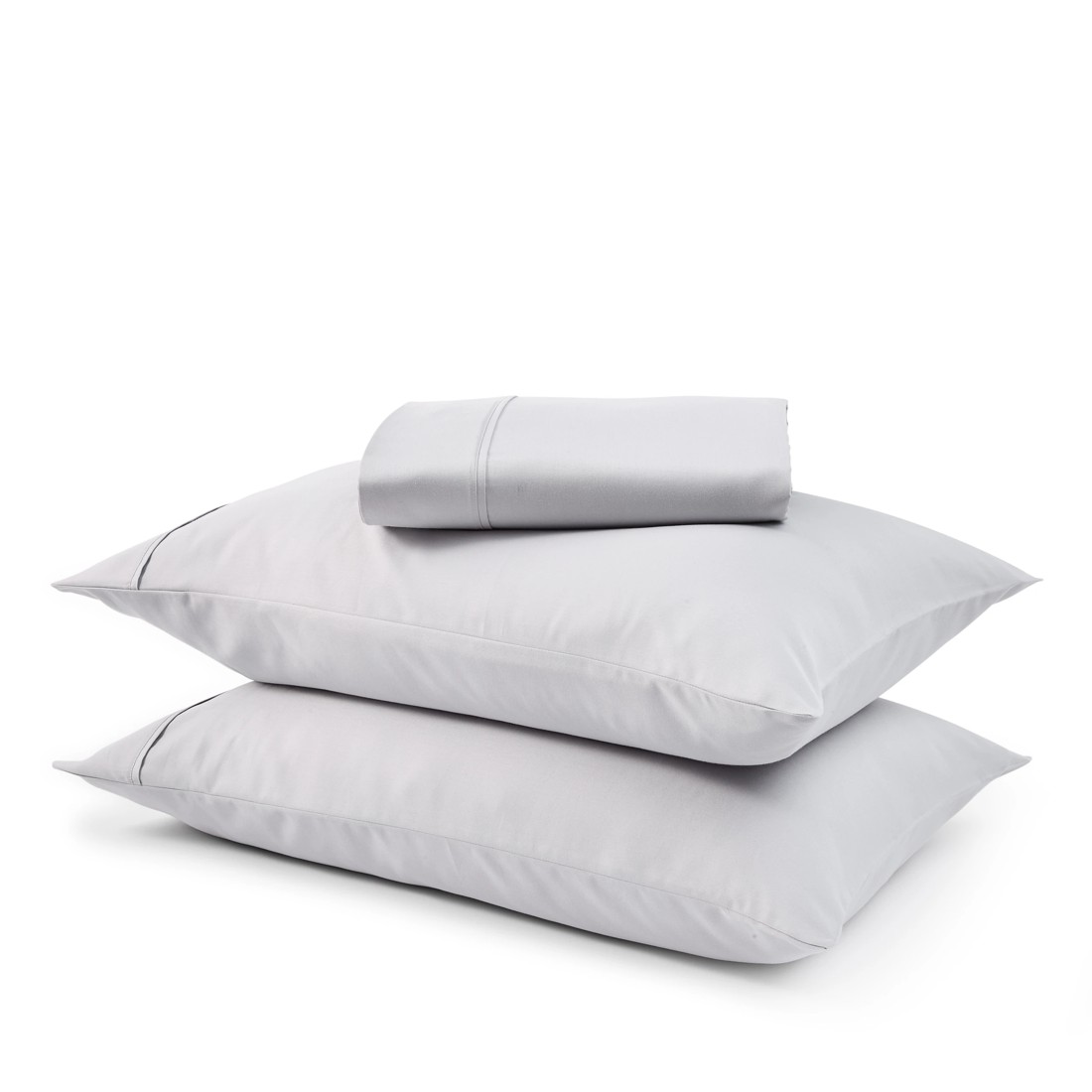 1 1000 Thread Count Cotton Rich Sheet Set - Queen Bed, Silver, 1 of 5