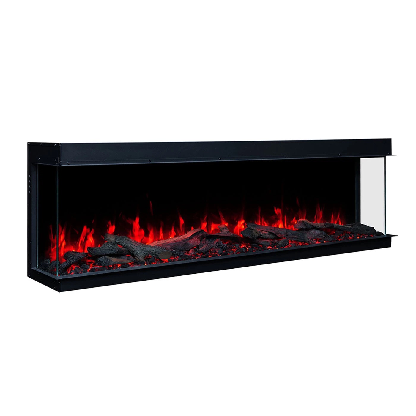5 Moda Living Devon 3-Sided 59 inch Extra Deep Electric Fireplace - Black, 5 of 6