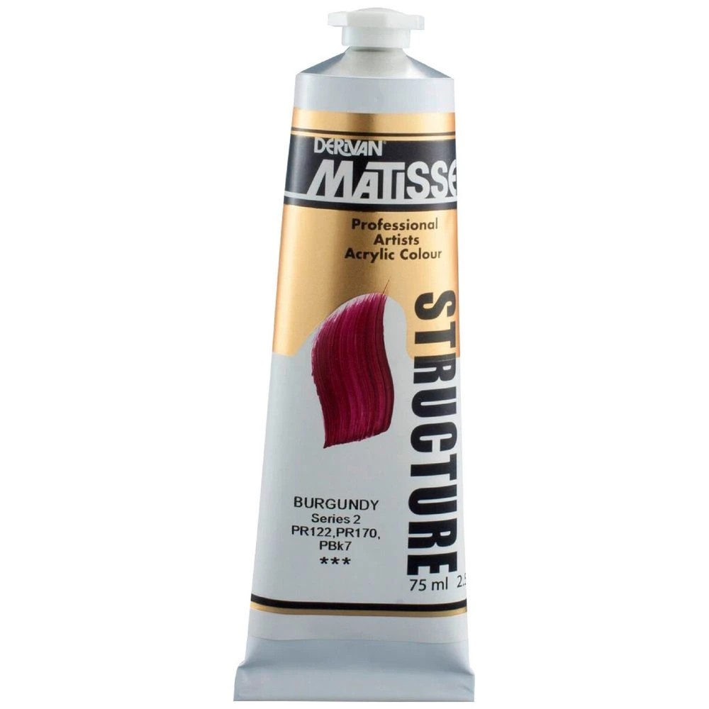 1 Derivan Matisse Structure Paint 75mL Burgundy S2, 1 of 2
