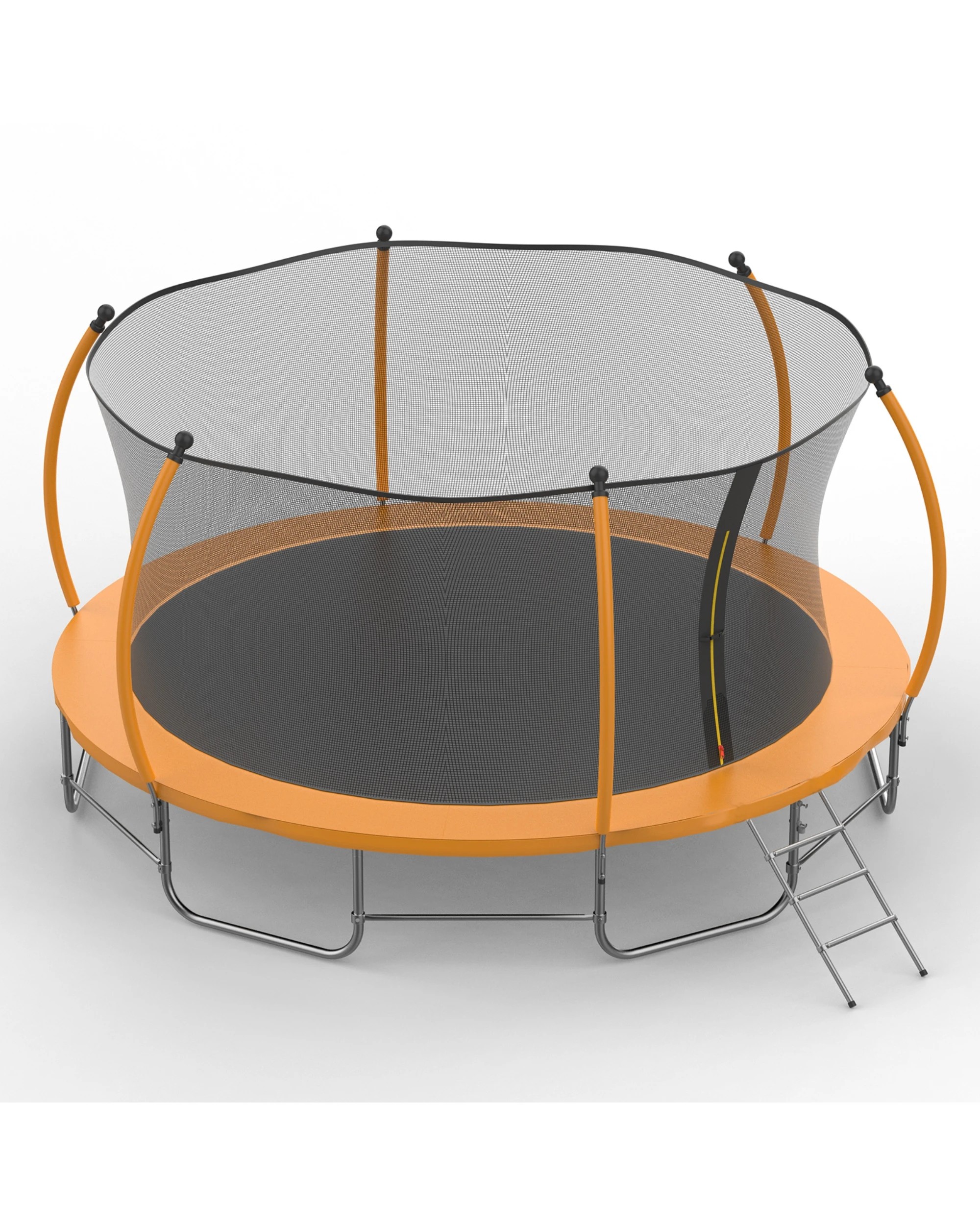 3 Advwin 12FT Trampoline Outdoor for Kids w/Safety Enclosure Net, Ladder, Max Limit 150 kg，Orange, 3 of 6