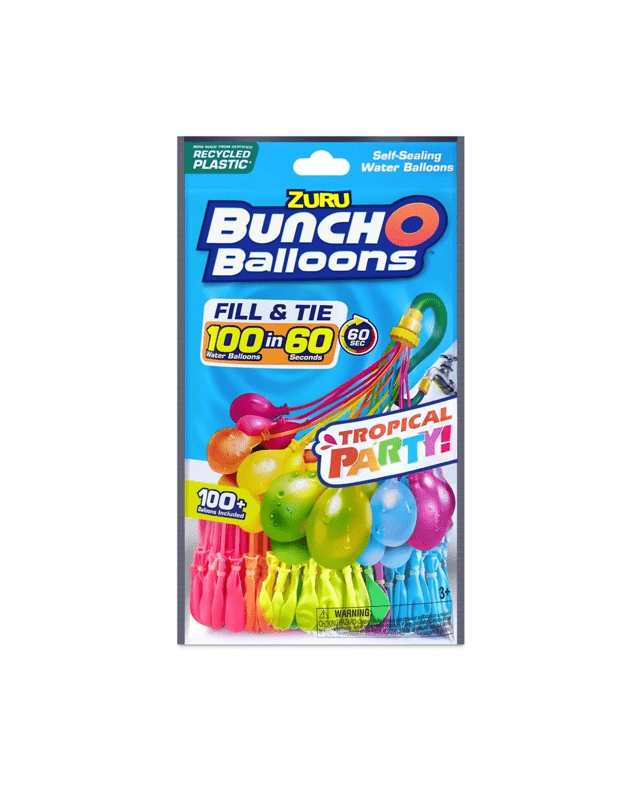 3 Pack Zuru Bunch O Balloons Tropical Party! Self-Sealing Water Ball