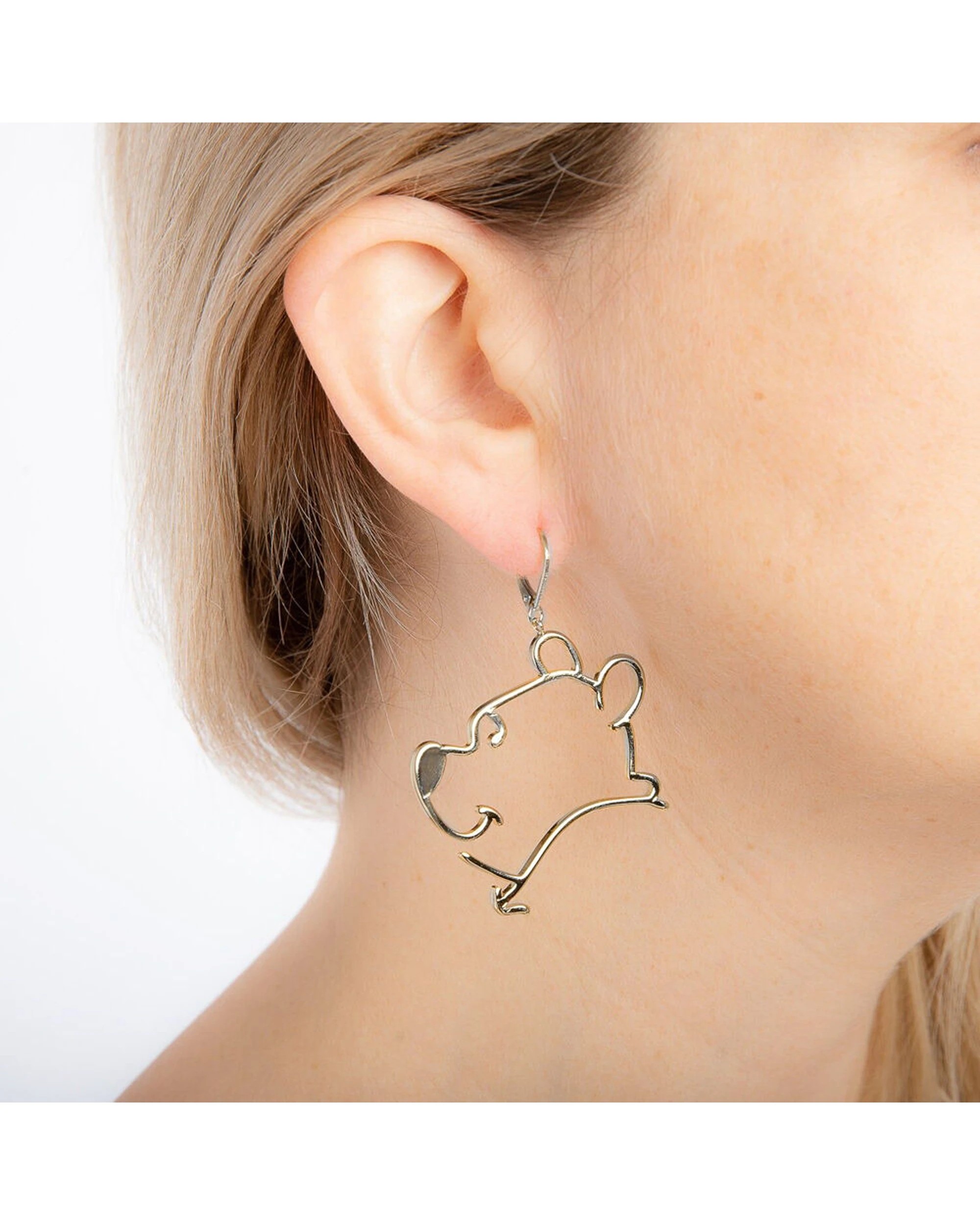 3 Couture Kingdom Disney Winnie The Pooh Outline Drop Earrings 60mm - Silver, 3 of 3